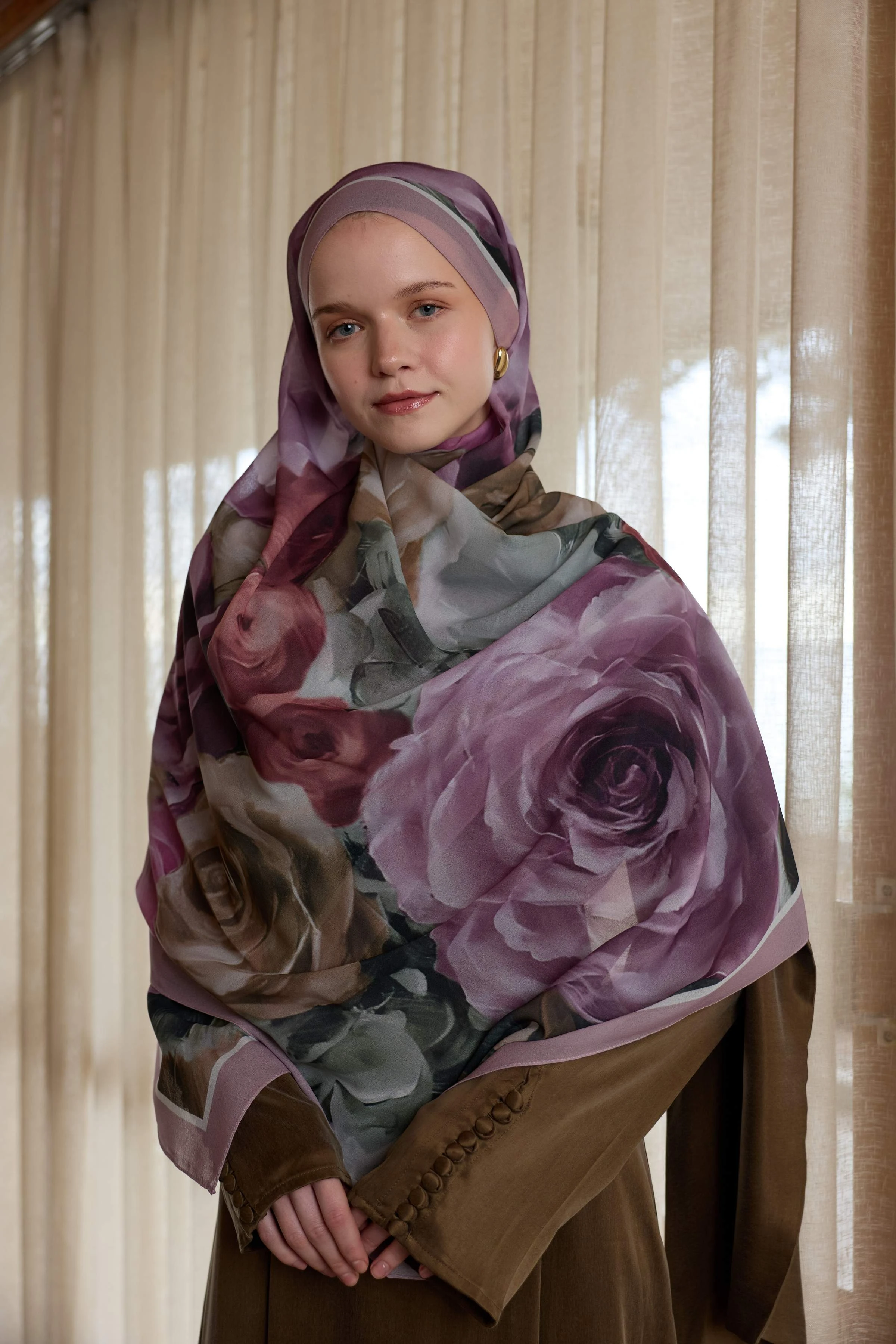 Winter Bloom Qupra Şal 30002 - Gül Kurusu