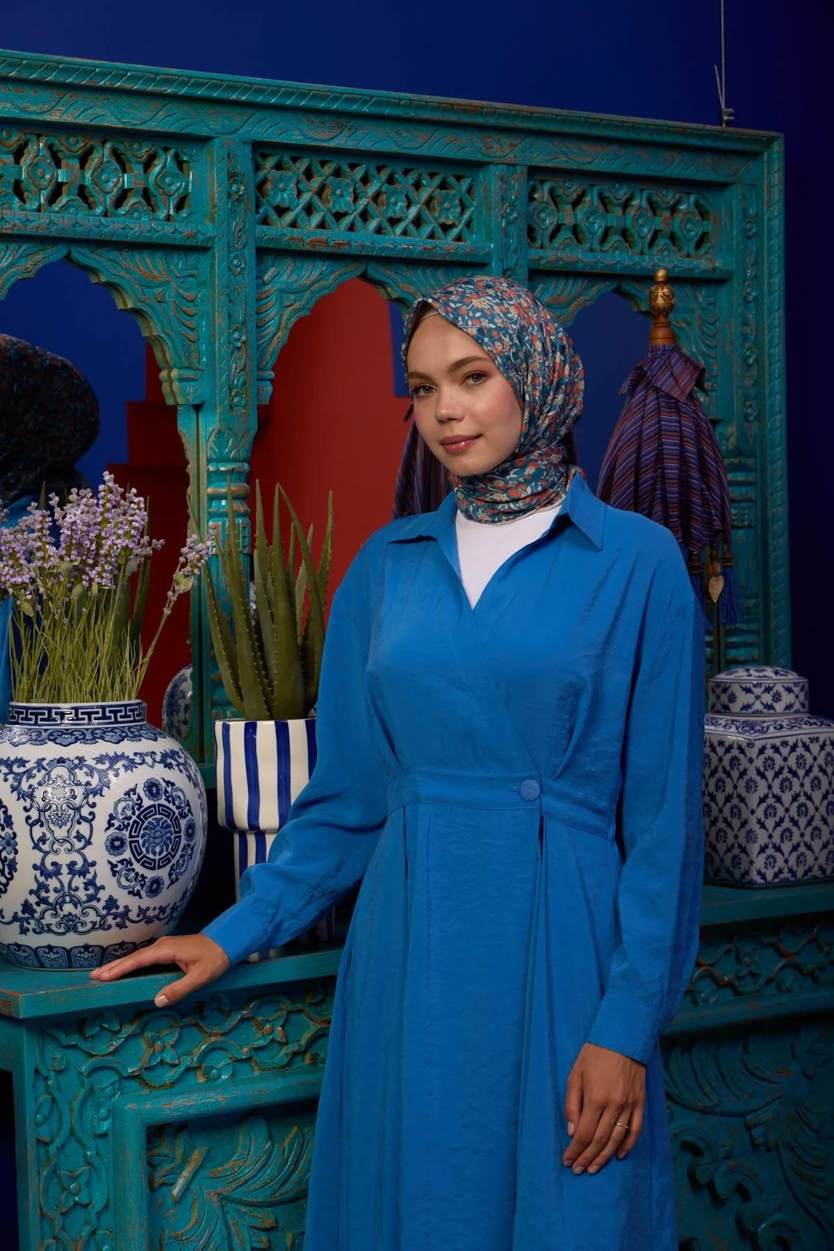 Marrakech Koleksiyon Soft Eşarp Mercan Yeşil 1193-13