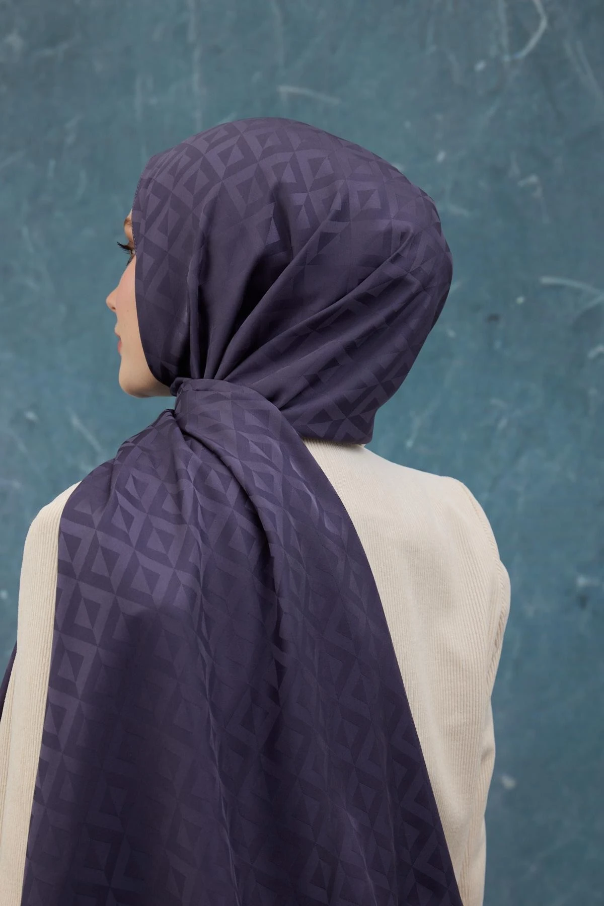 Fall Winter İpeksi Jakar Şal Mor 9019-18