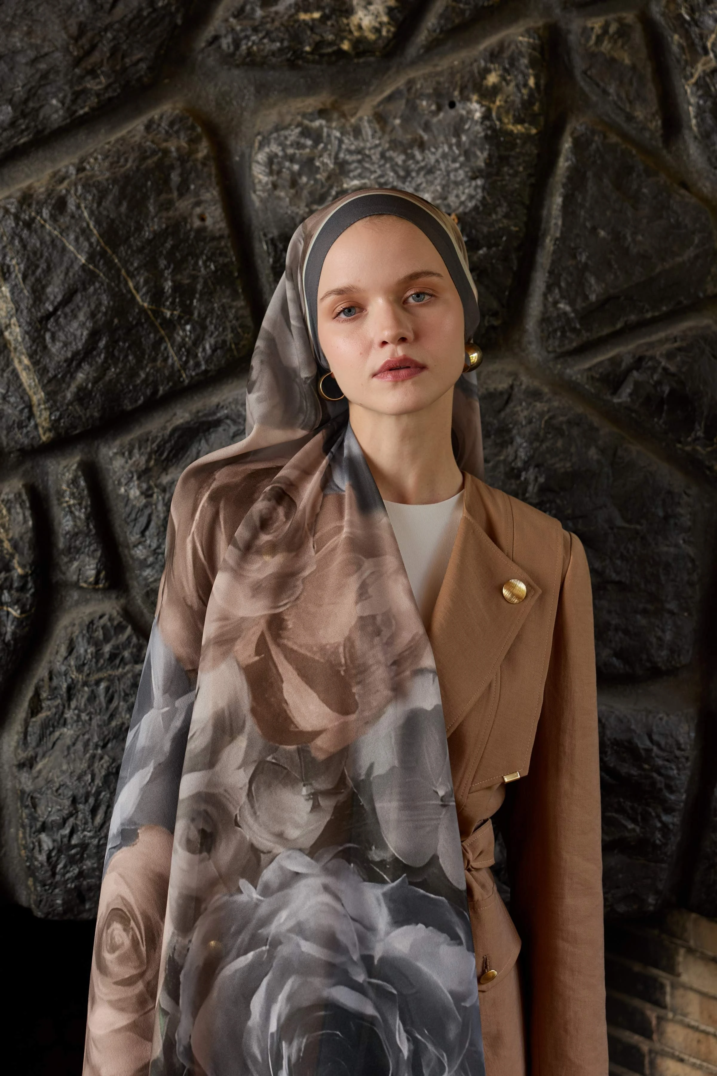 Winter Bloom Qupra Şal 30002 - Antrasit