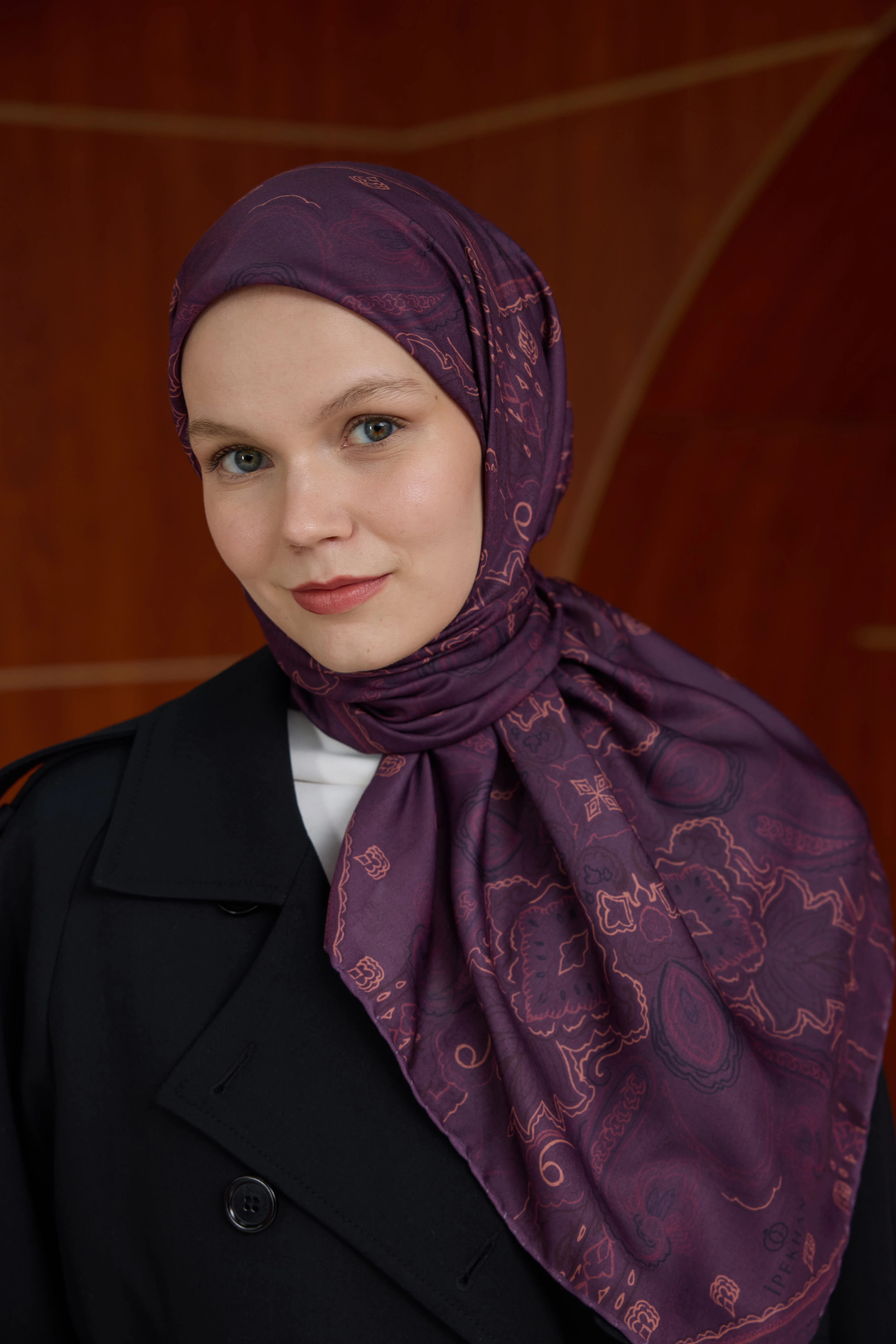 Winter Bloom Soft Eşarp 1243 - Koyu Mavi