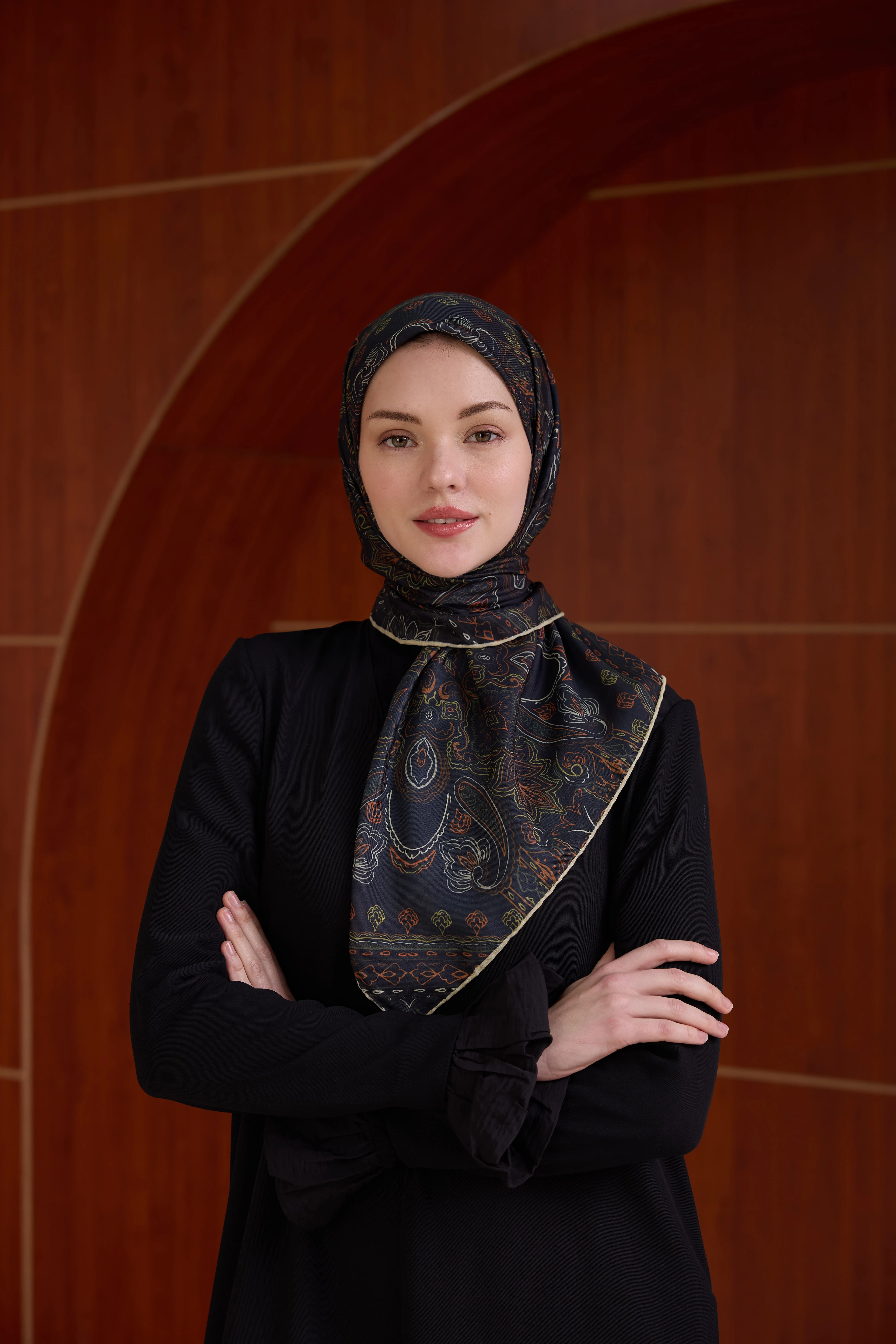 Winter Bloom Soft Eşarp 1243 - Morcivert