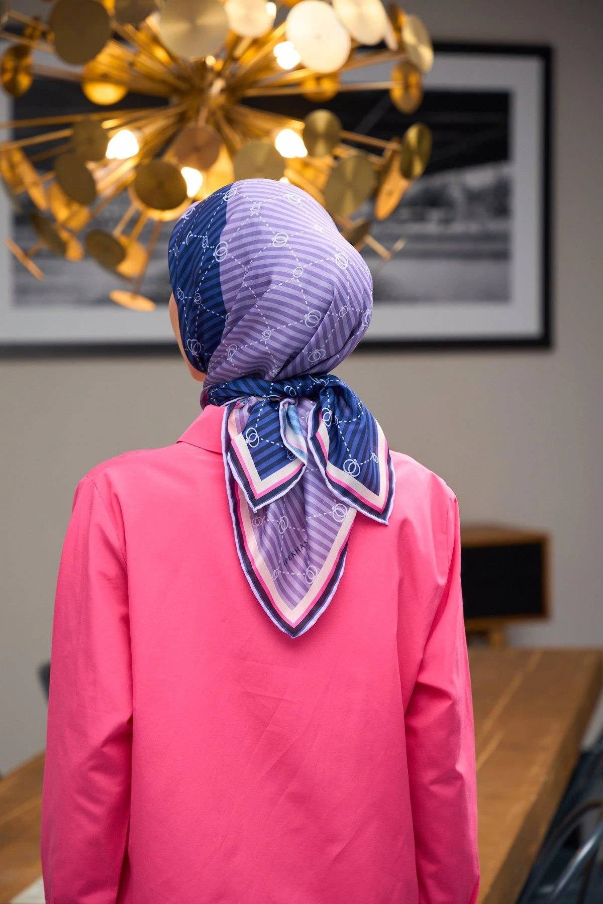 Harmony Collection Soft Eşarp Lacivert Lila 1176-02