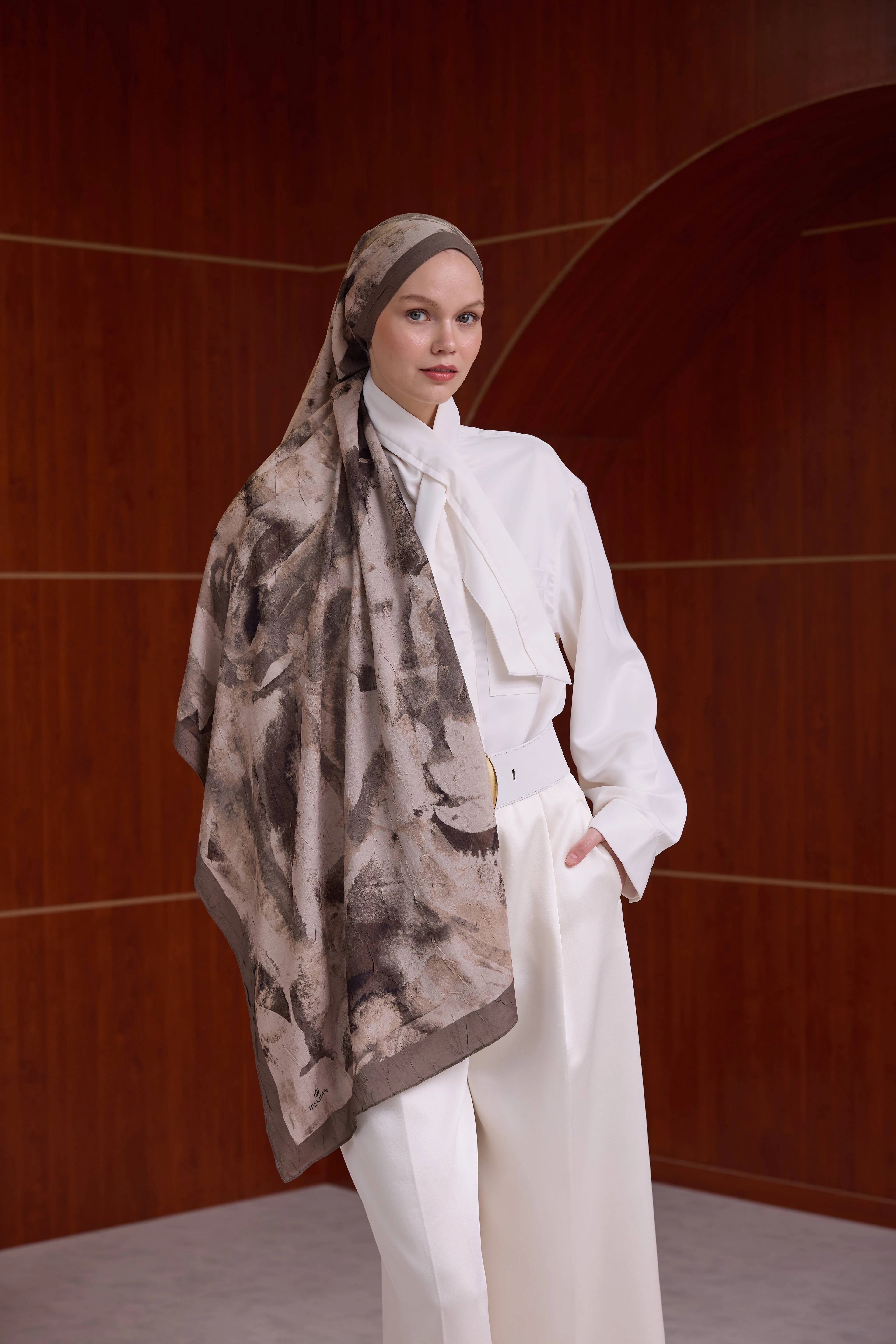 Bambu Kraş Şal 7020 - Sütlü Kahve