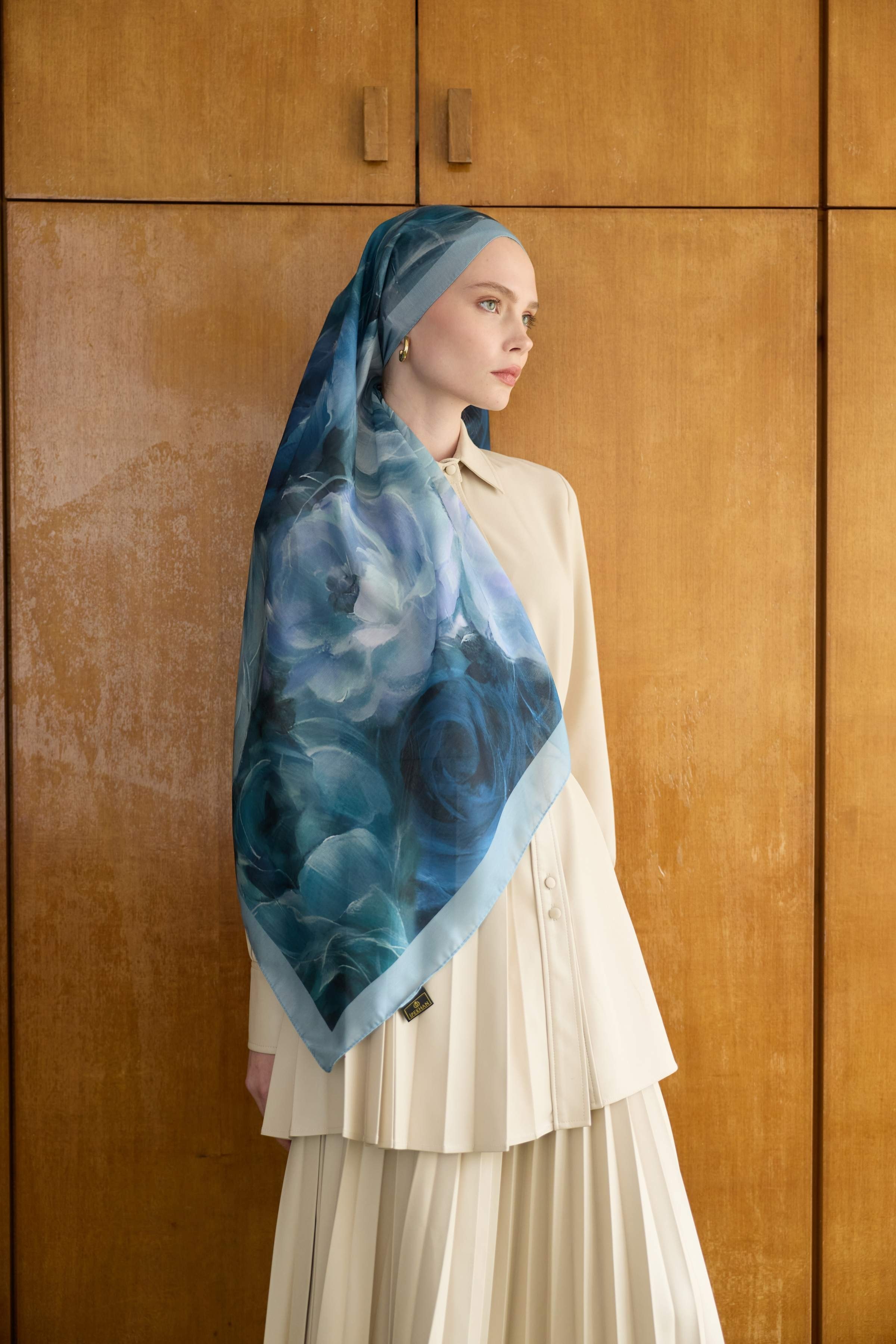 Winter Bloom Soft Şal 3068-10097 - Mavi