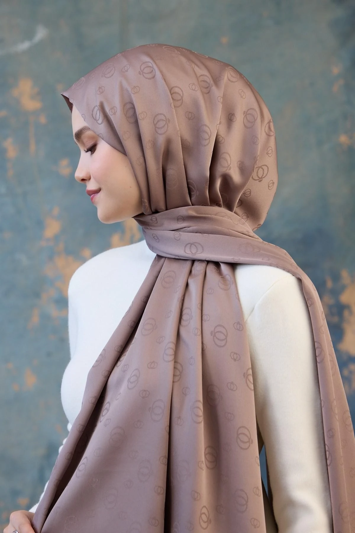 Fall Winter İpeksi Jakar Şal Coffee 9018-30