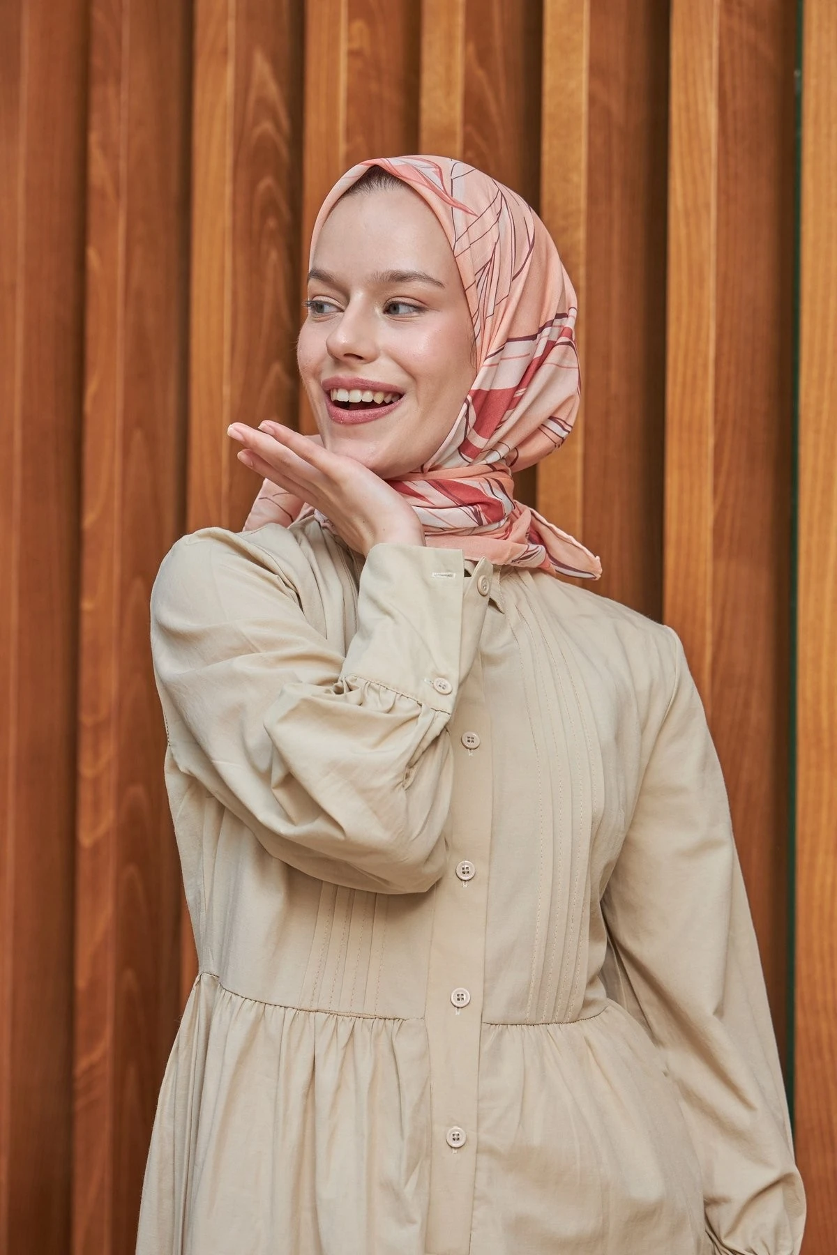 Lotus Somon Pamuk Viskon Eşarp