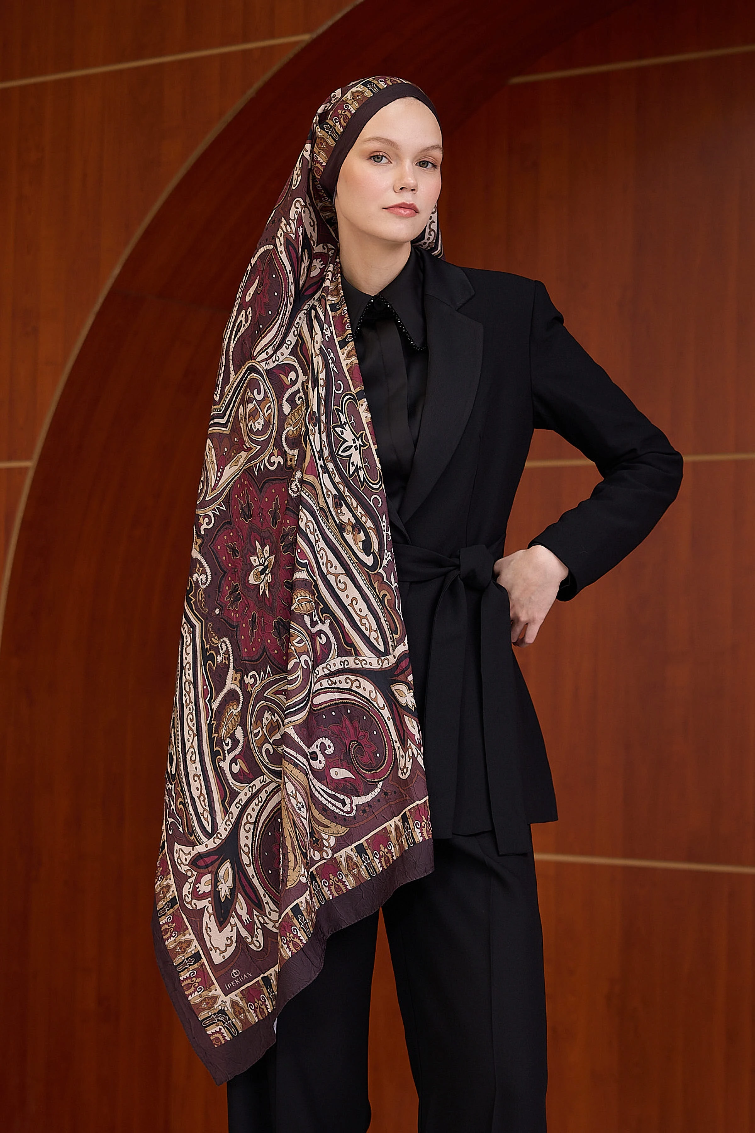 Bambu Kraş Şal 7002 - Mürdüm