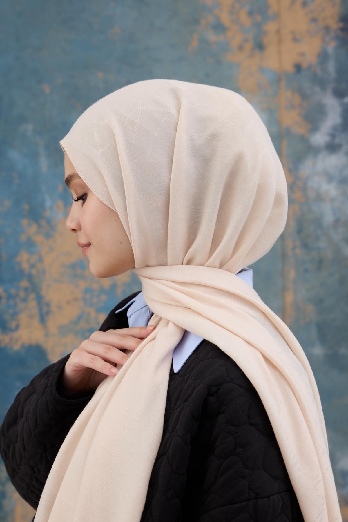 Kare Desen Pamuk Jakar Şal Alaçatı 8012-25