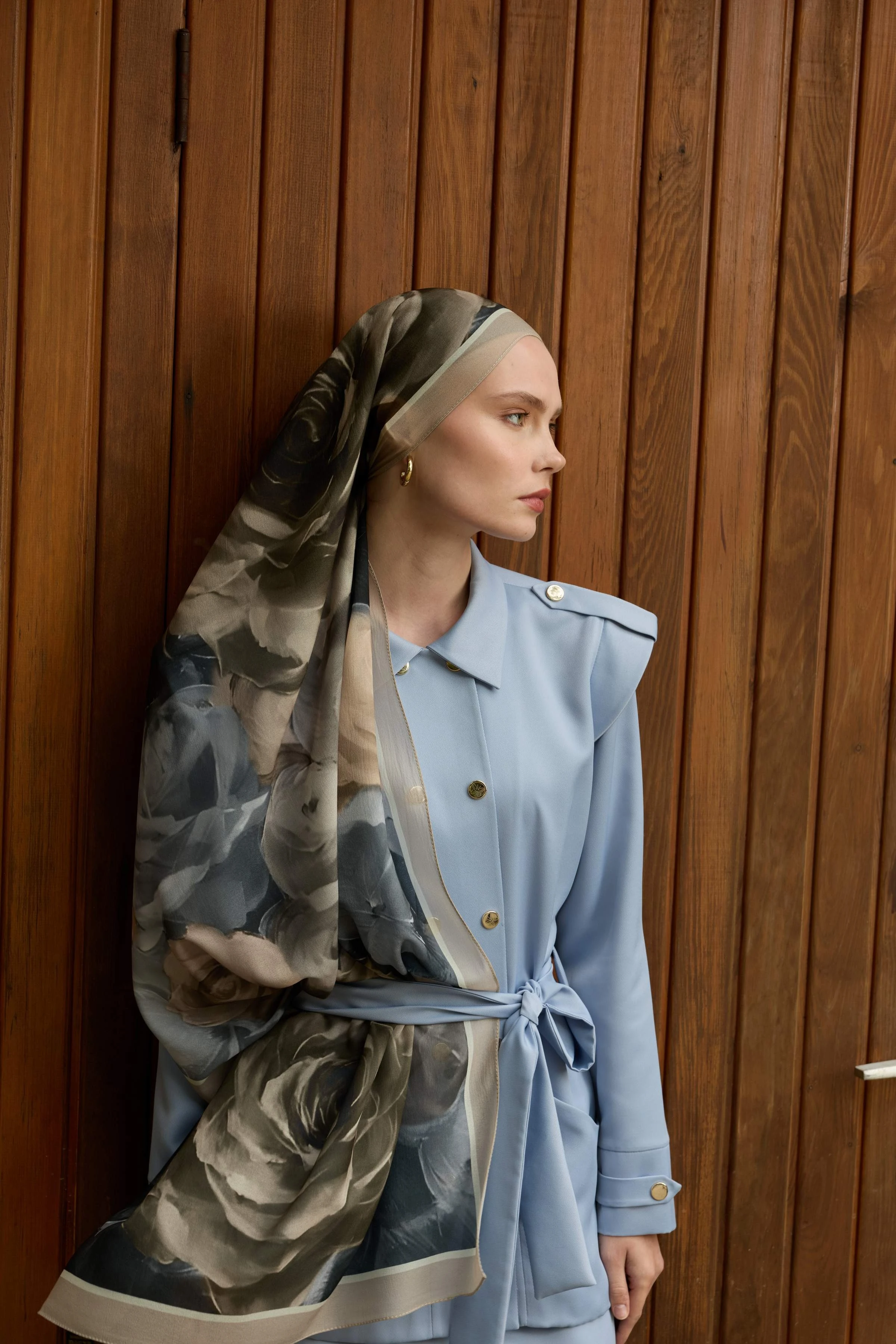 Winter Bloom Qupra Şal 30002 - Vizon