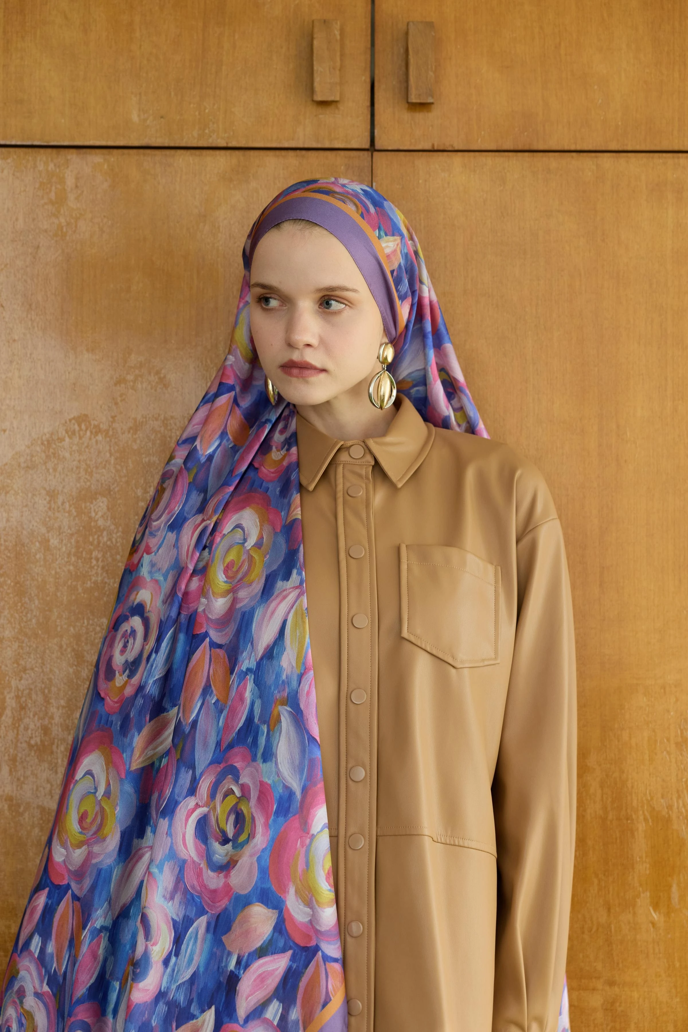 Winter Bloom Hint İpek Şal 5014 - Lila