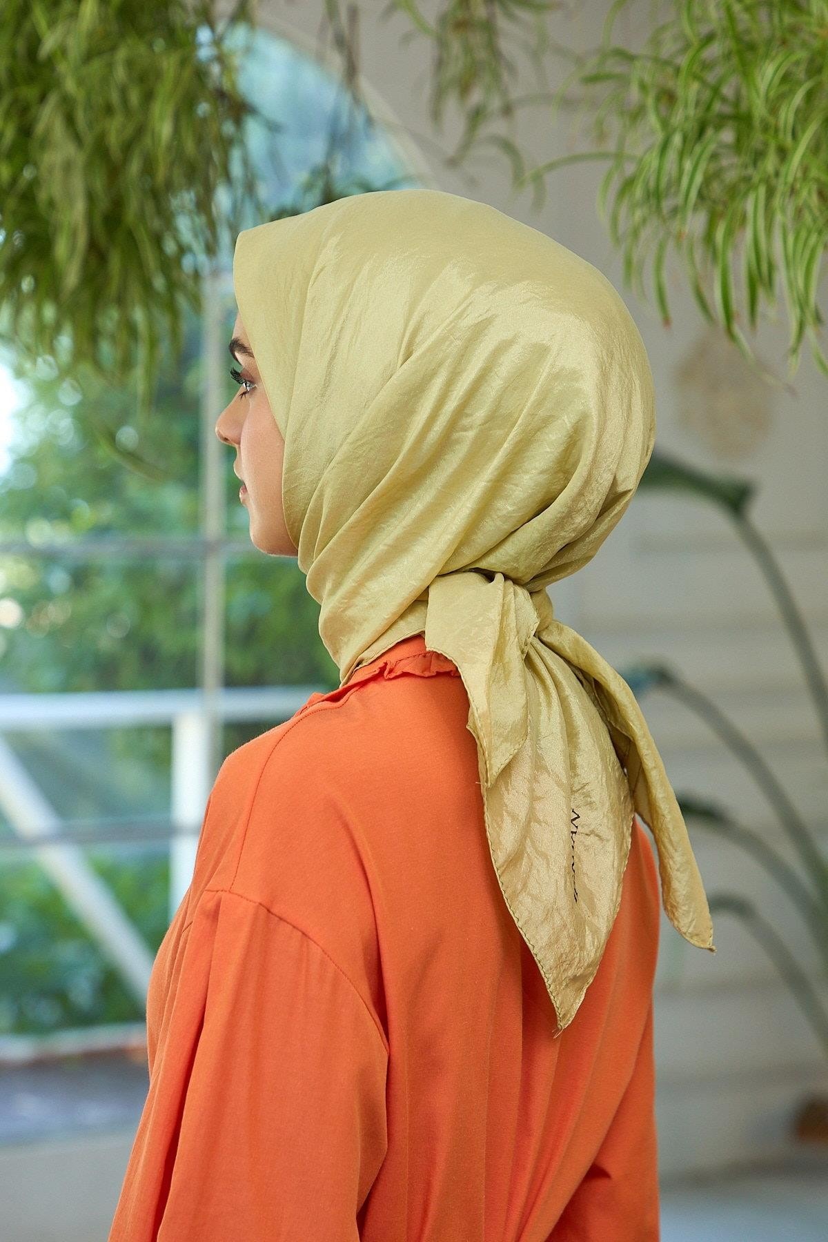 Düz Desen Vual Eşarp Keten Vual İpek Eşarp - 10100-02