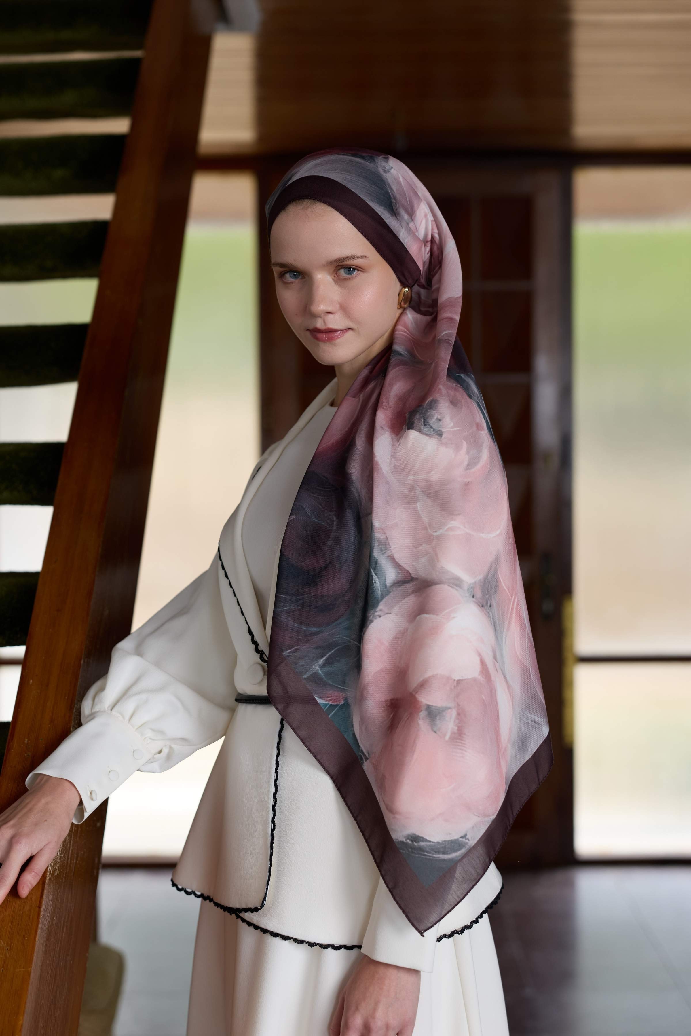 Winter Bloom Soft Şal 3068-10097 - Açık Pudra