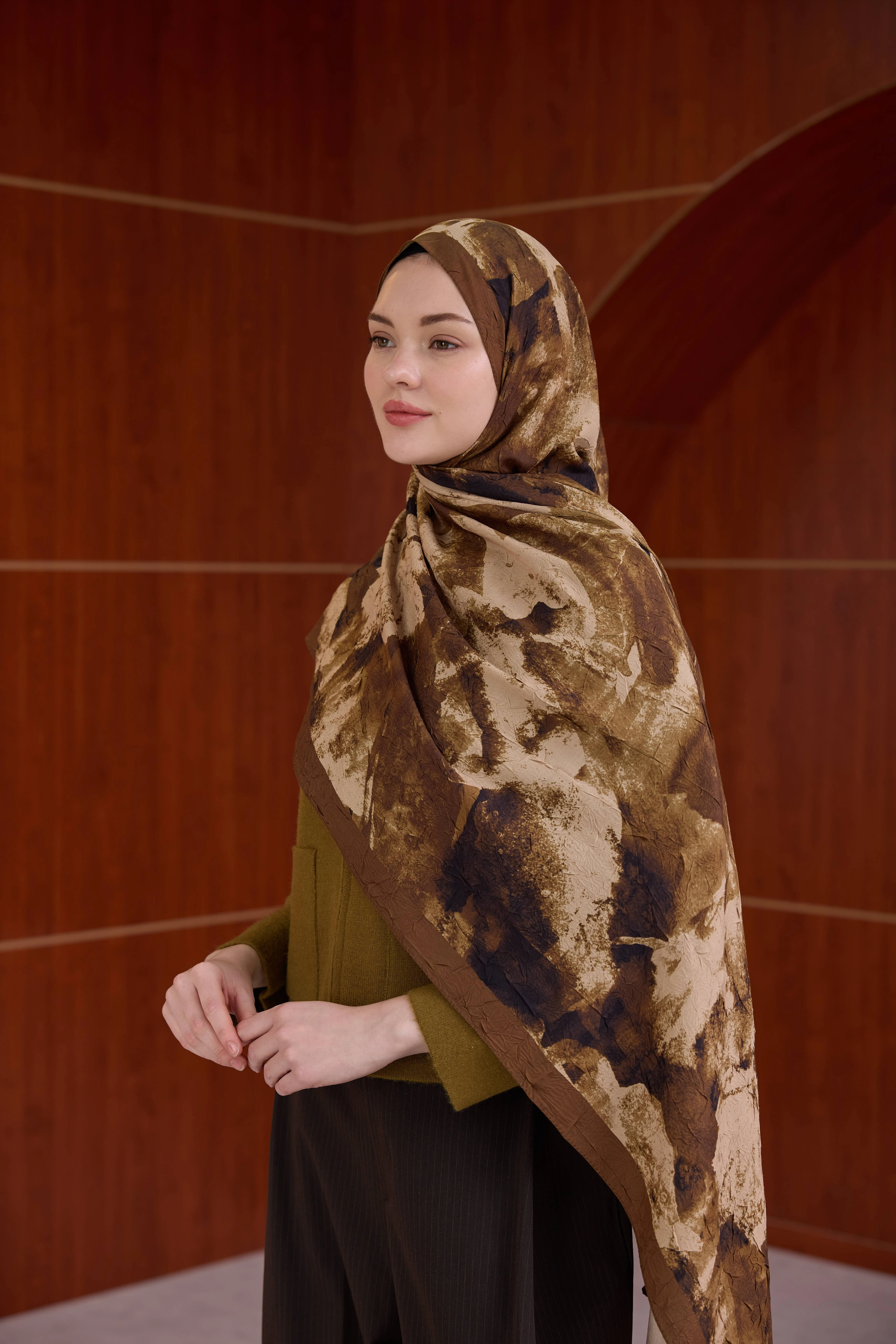 Bambu Kraş Şal 7020 - Tütün