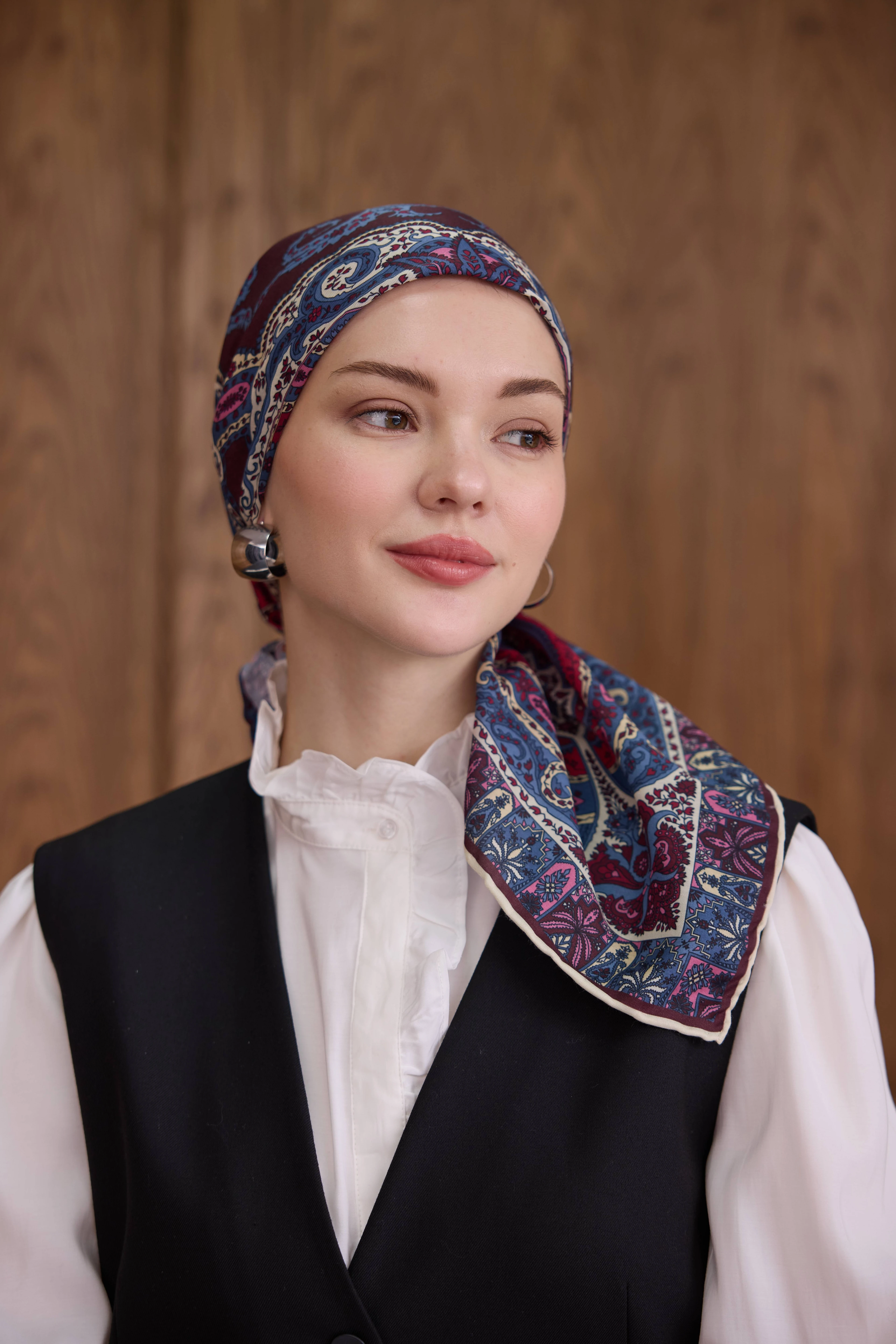 Winter Bloom Soft Eşarp 1241 - Vişne