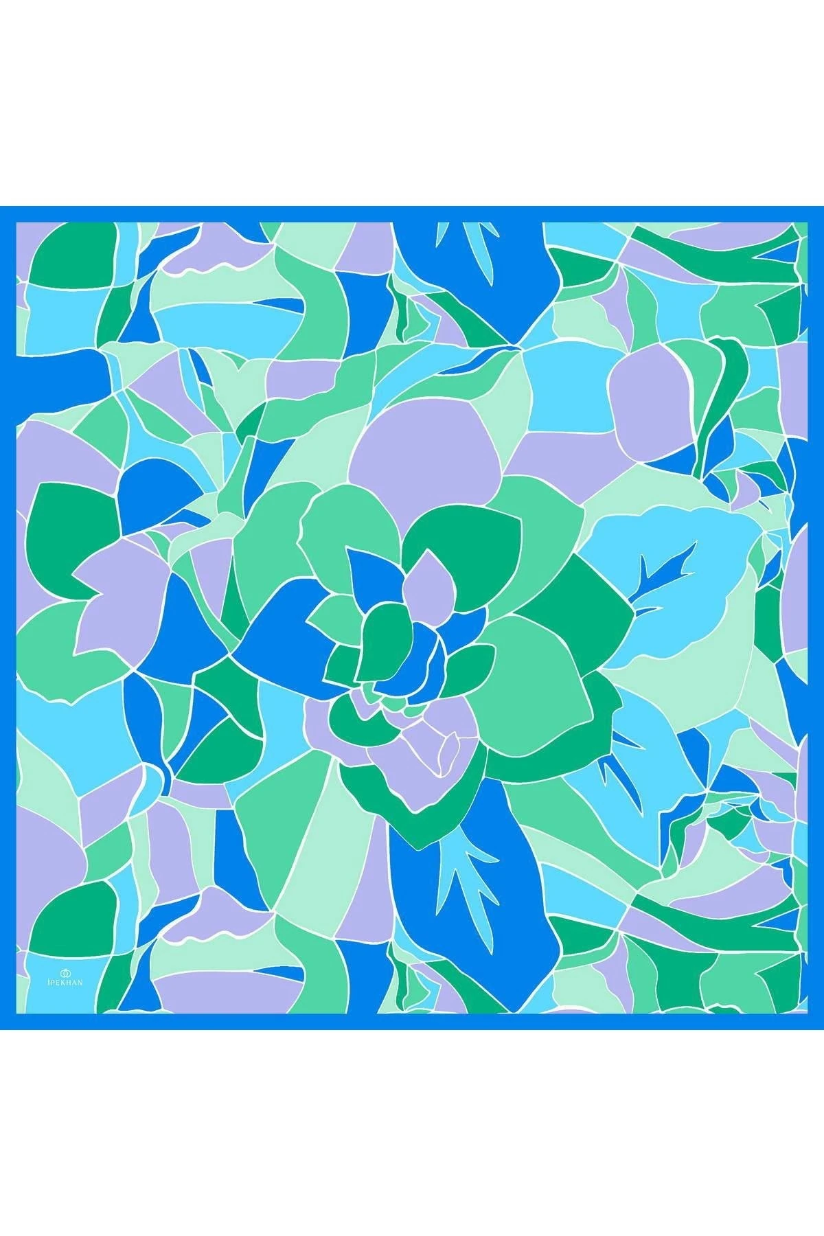 Marrakech Koleksiyon Soft Eşarp Mavi Açık Yeşil 1198-11