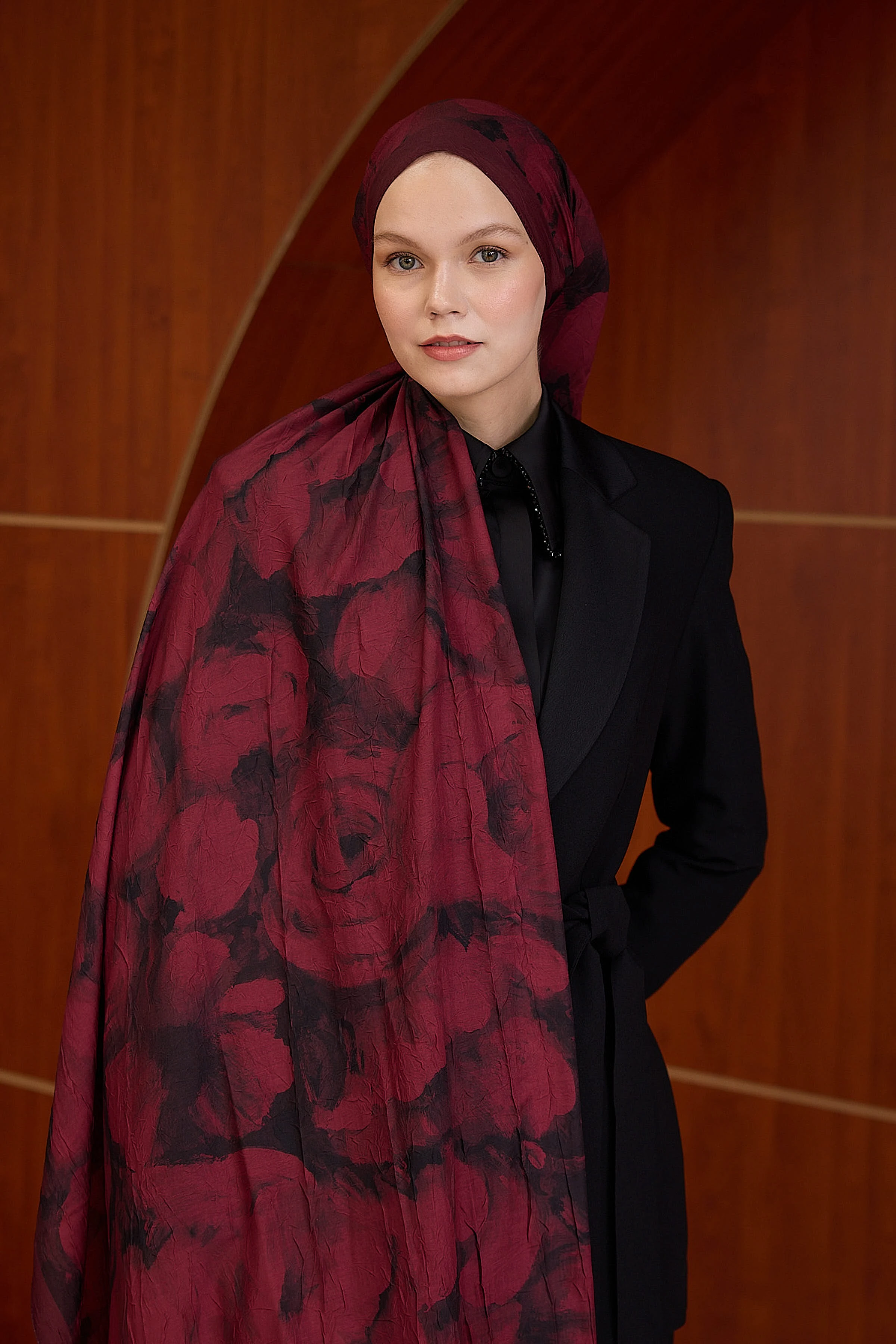 Bambu Kraş Şal 7004 - Bordo