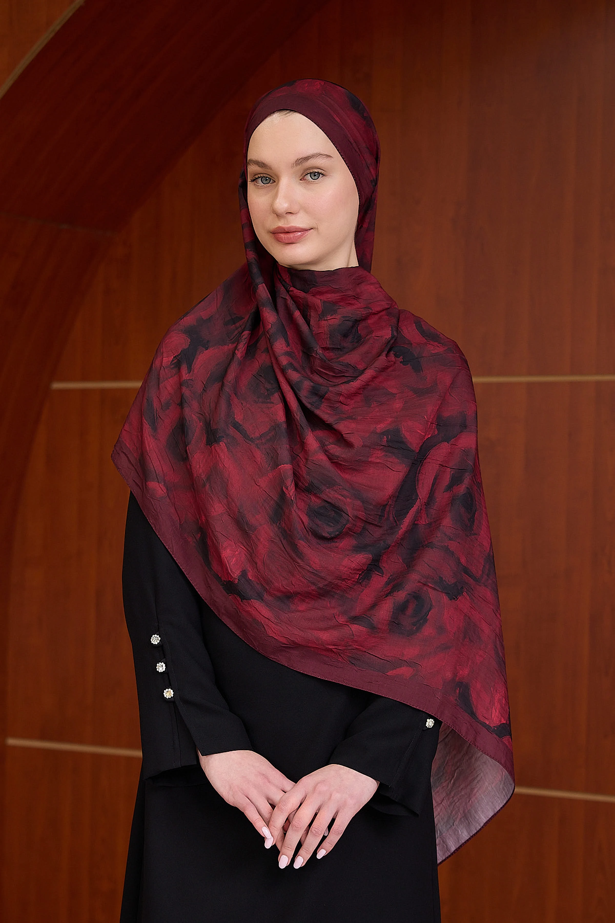 Bambu Kraş Şal 7007 - Bordo