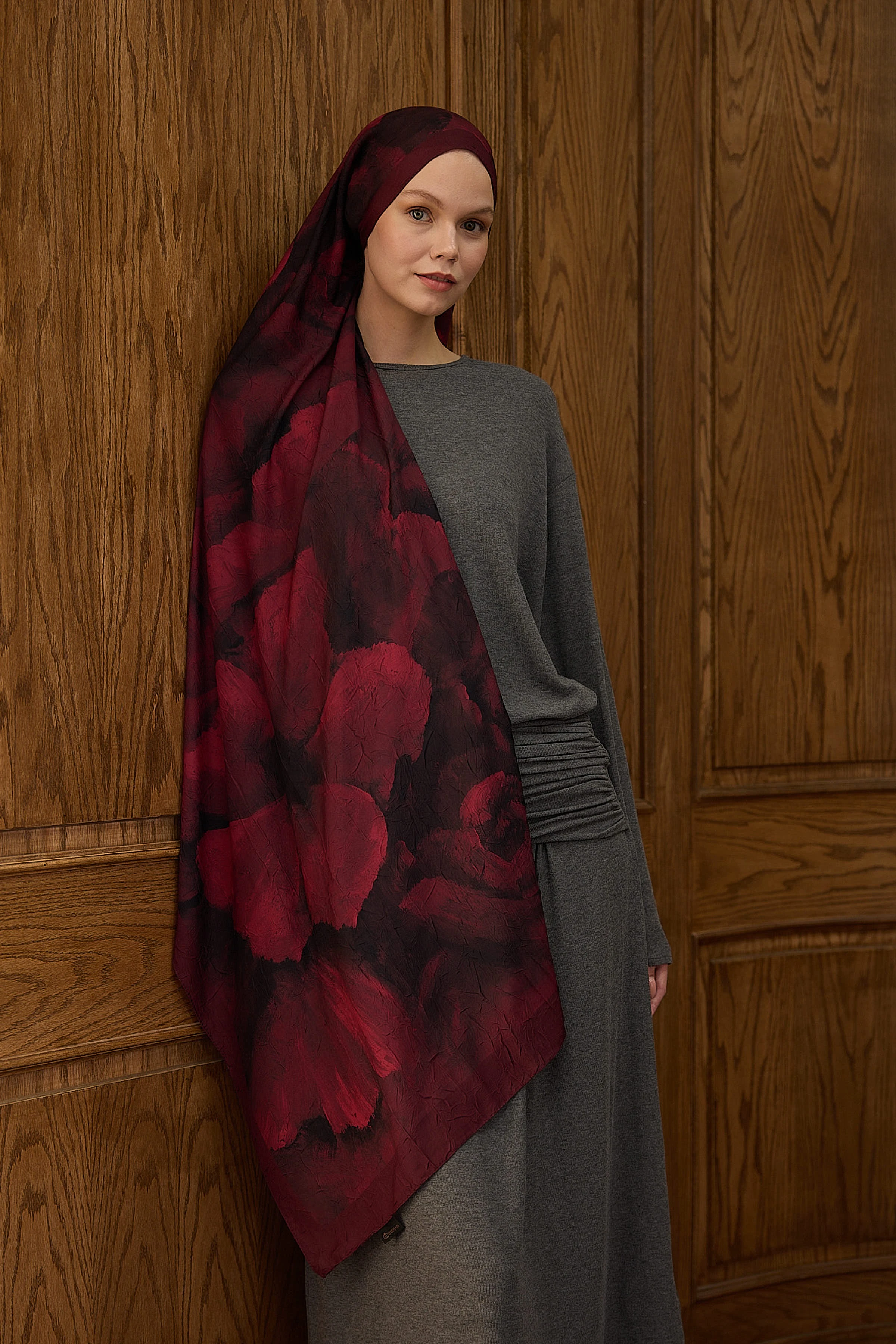 Bambu Kraş Şal 7013 - Bordo