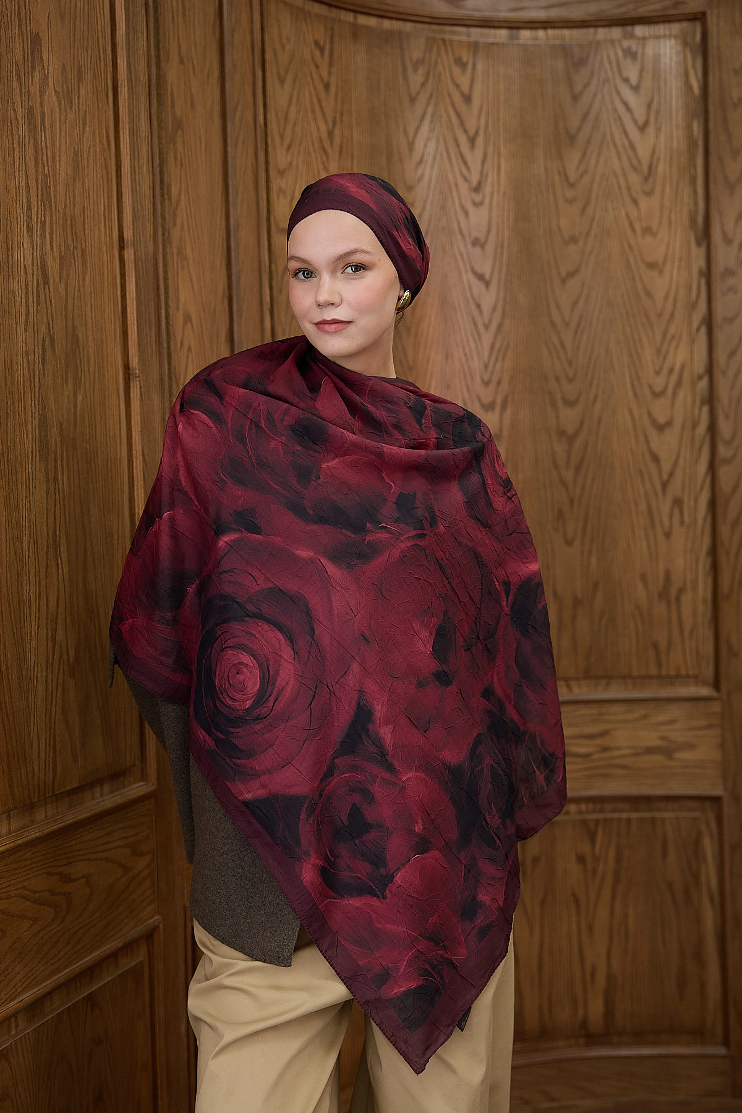 Bambu Kraş Şal 7005 - Bordo