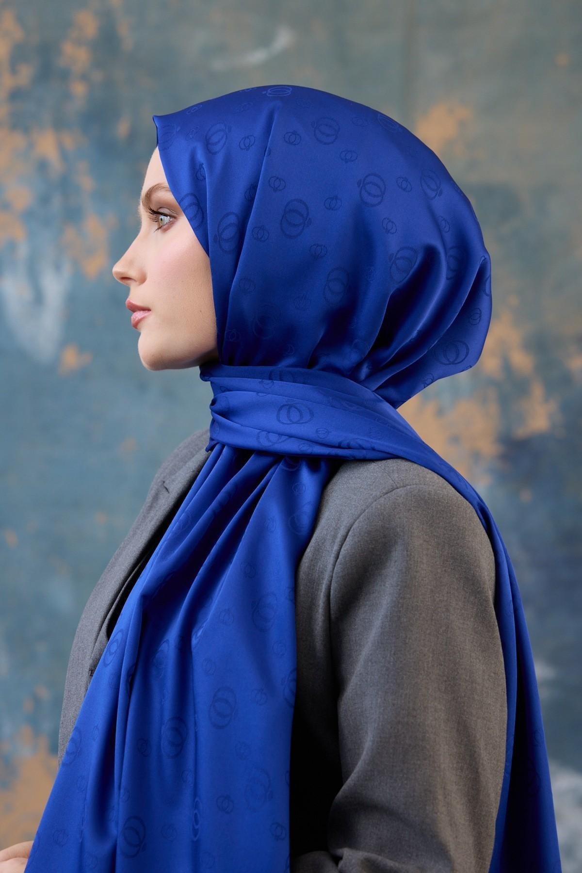 Fall Winter İpeksi Jakar Şal Saks 9018-13