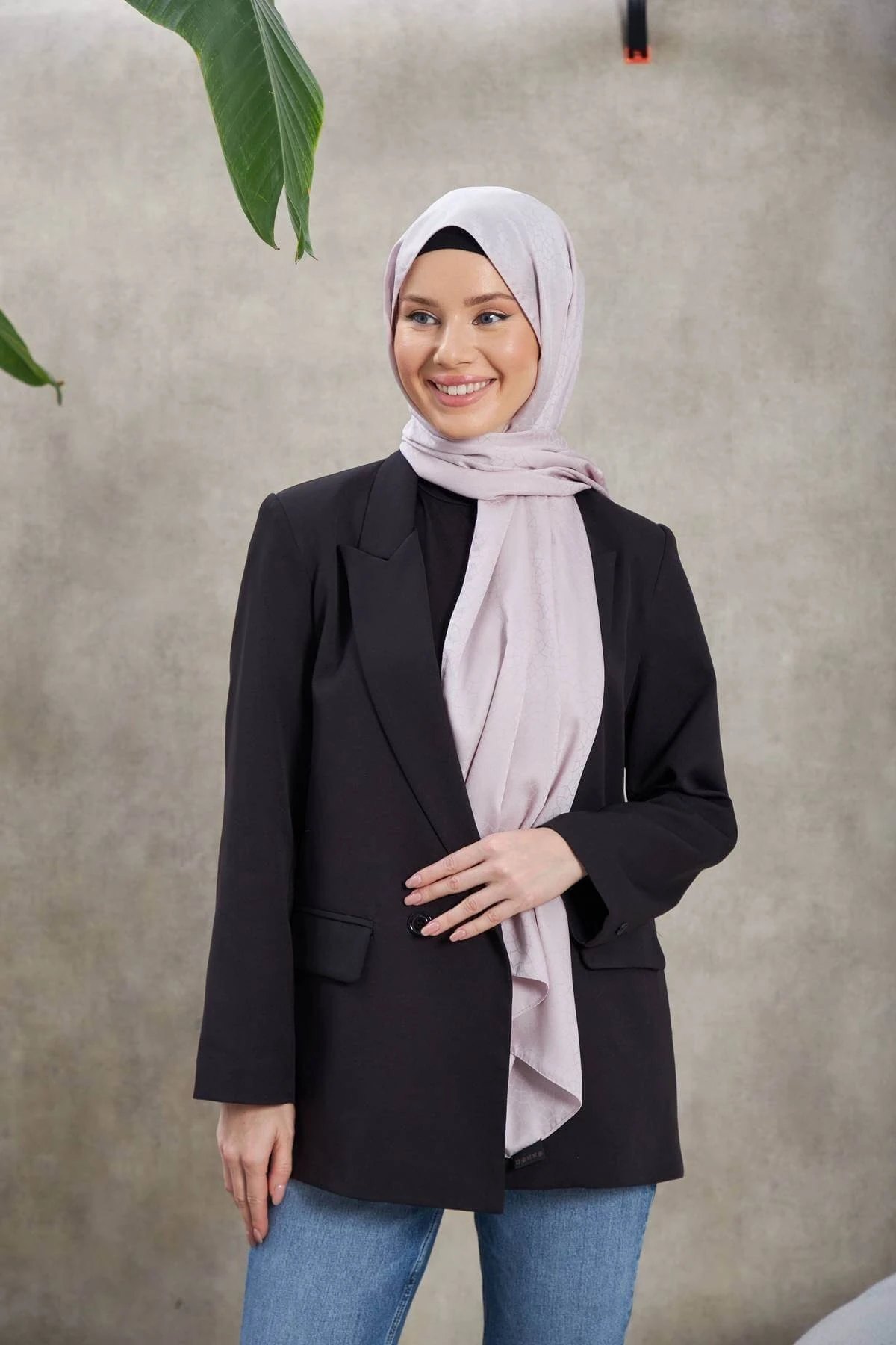 Alesa Desen İpeksi Jakar Şal Gümüş 9003-02