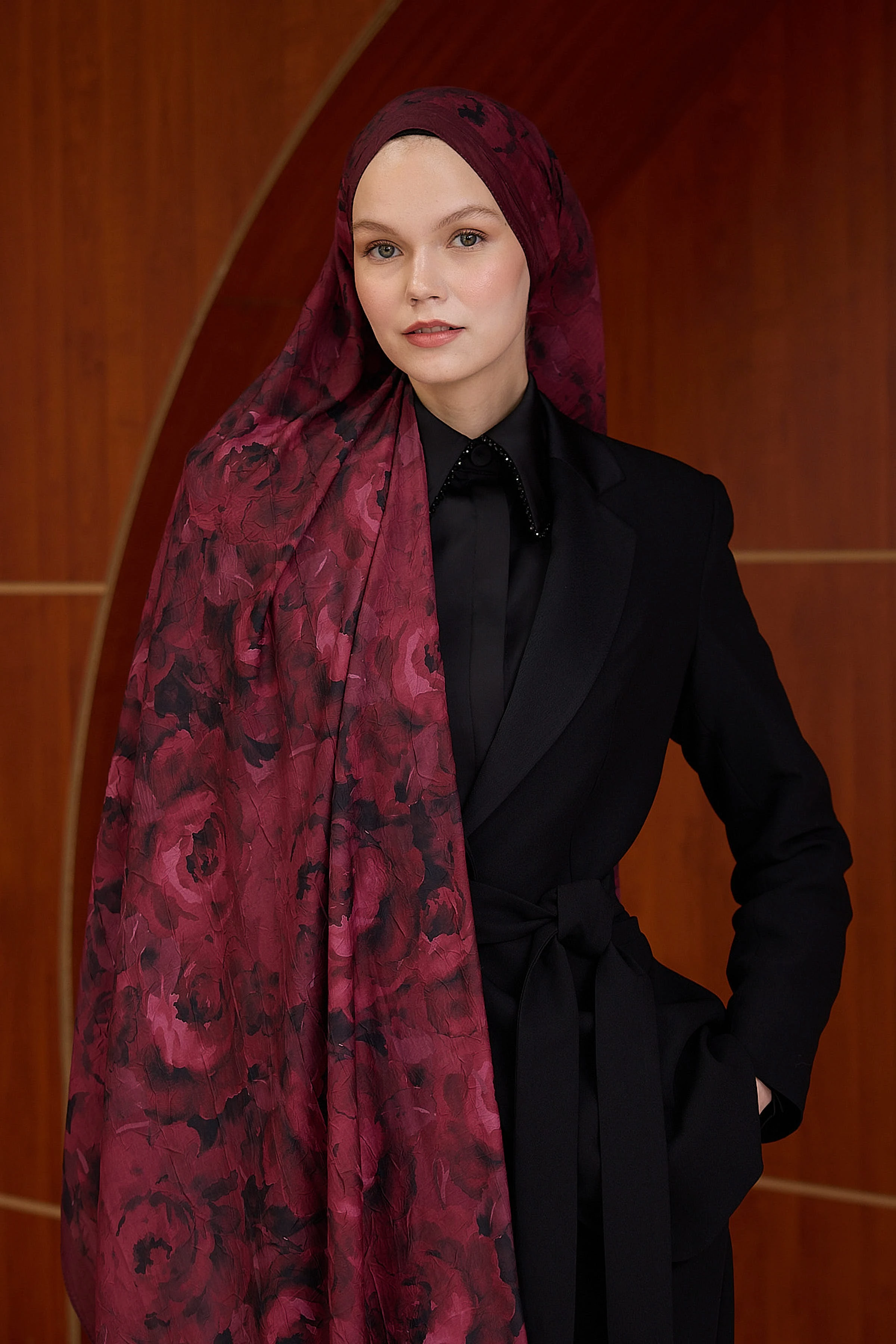 Bambu Kraş Şal 7007 - Bordo