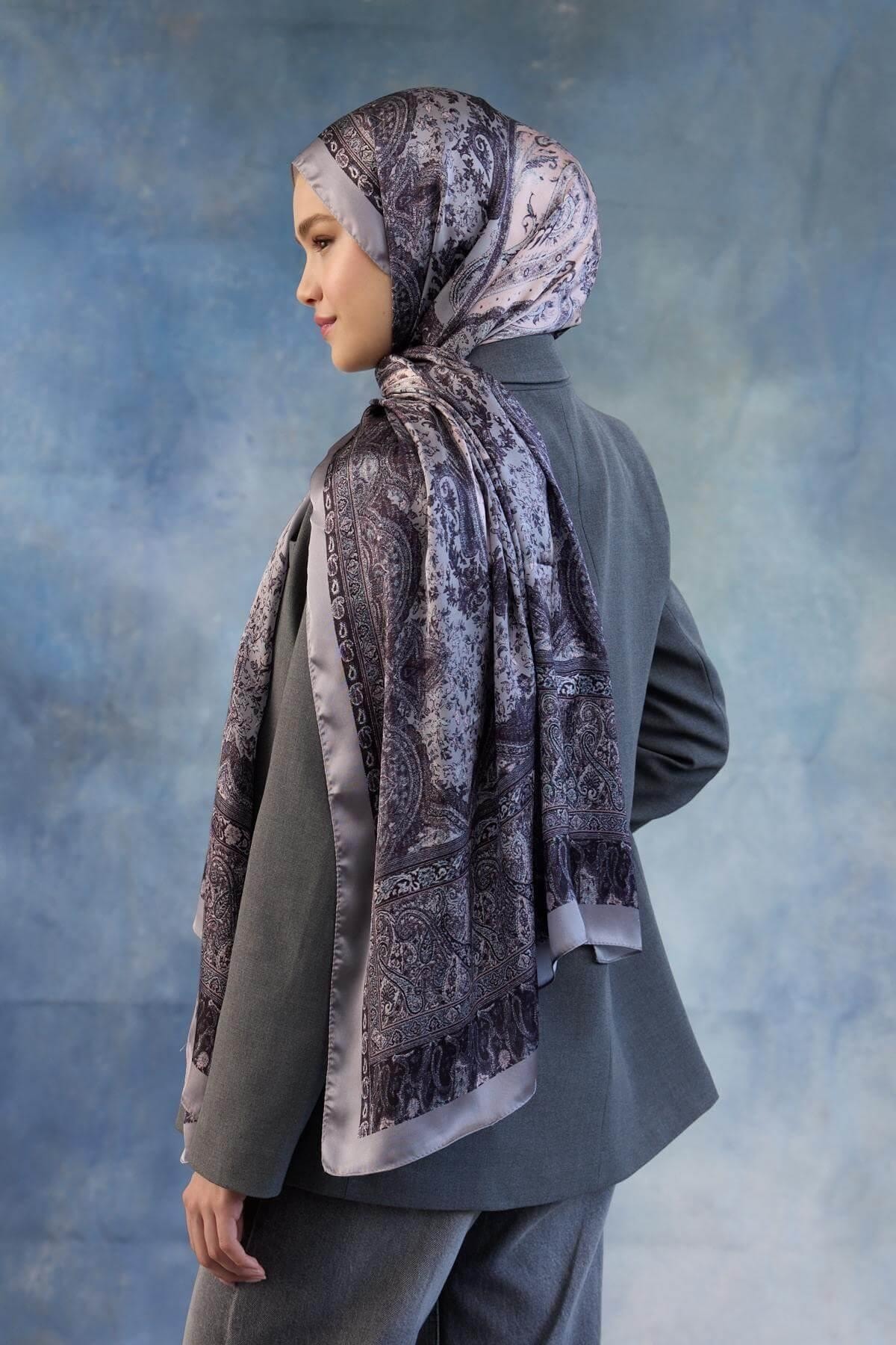 Gri Hint Vual Şal - 5002-03