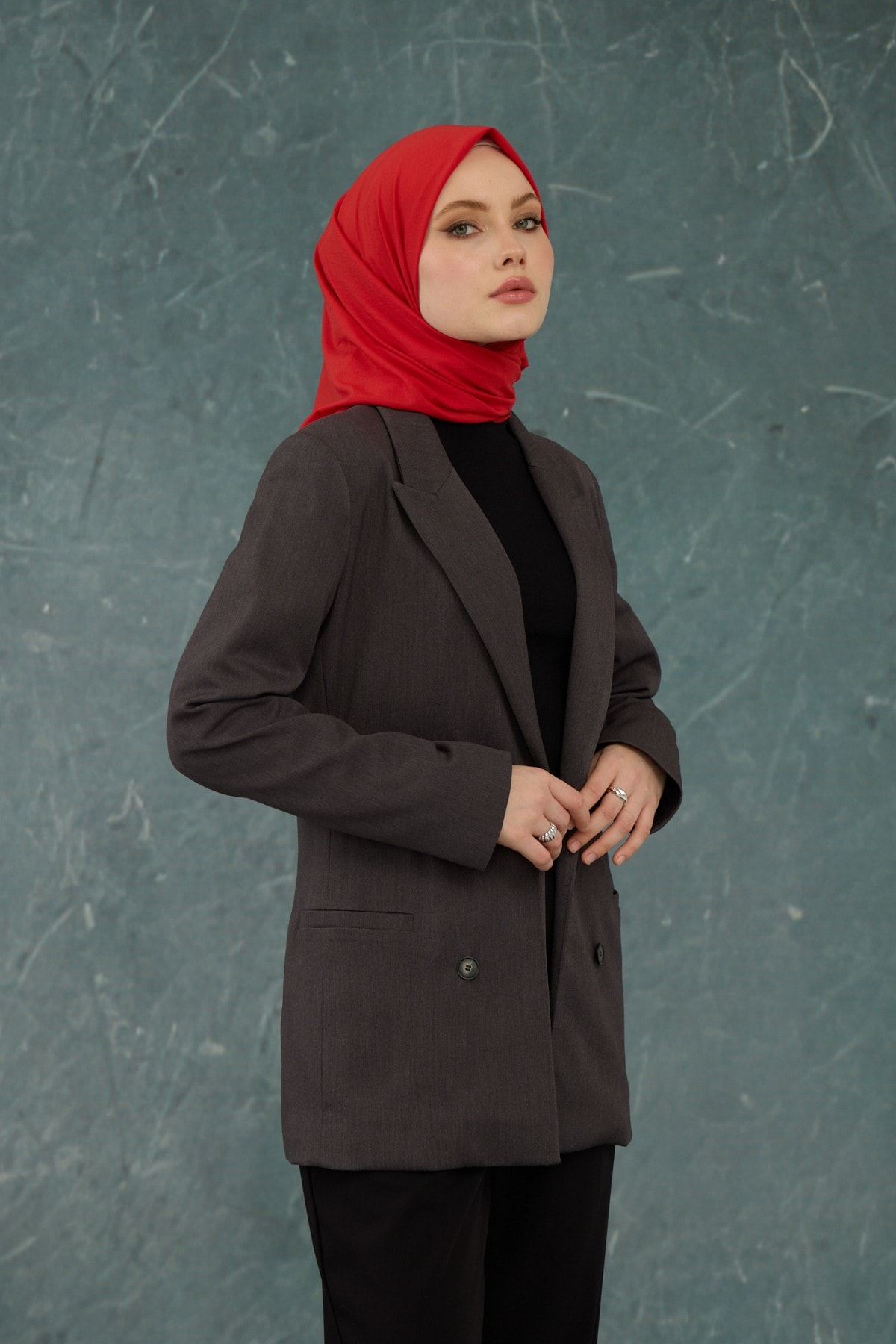 Kırmızı Comfy Yok Eşarp - 10001-13