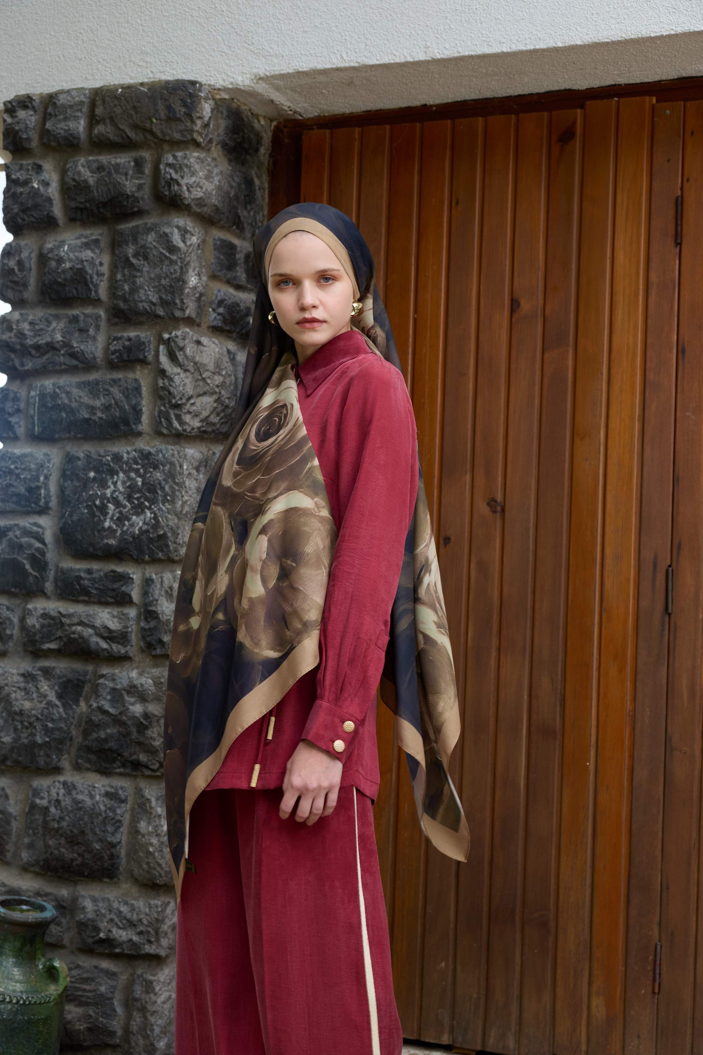 Winter Bloom Soft Şal 3068-10097 - Camel