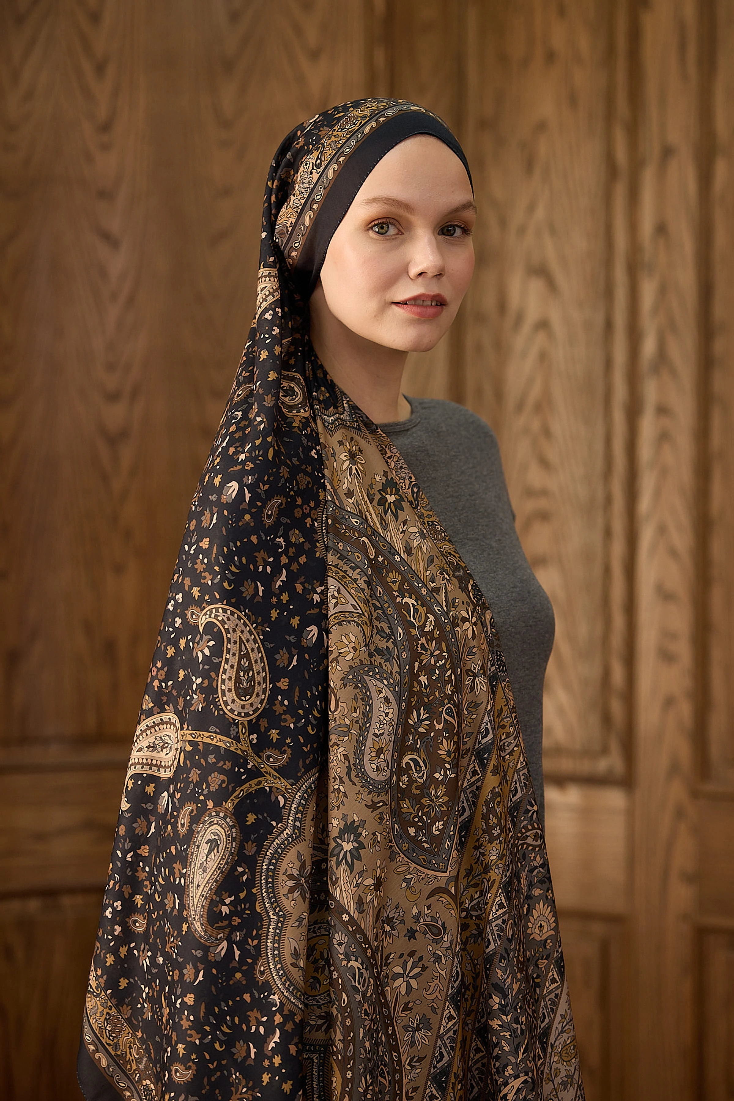 Winter Bloom Soft Şal 3070 - Gold