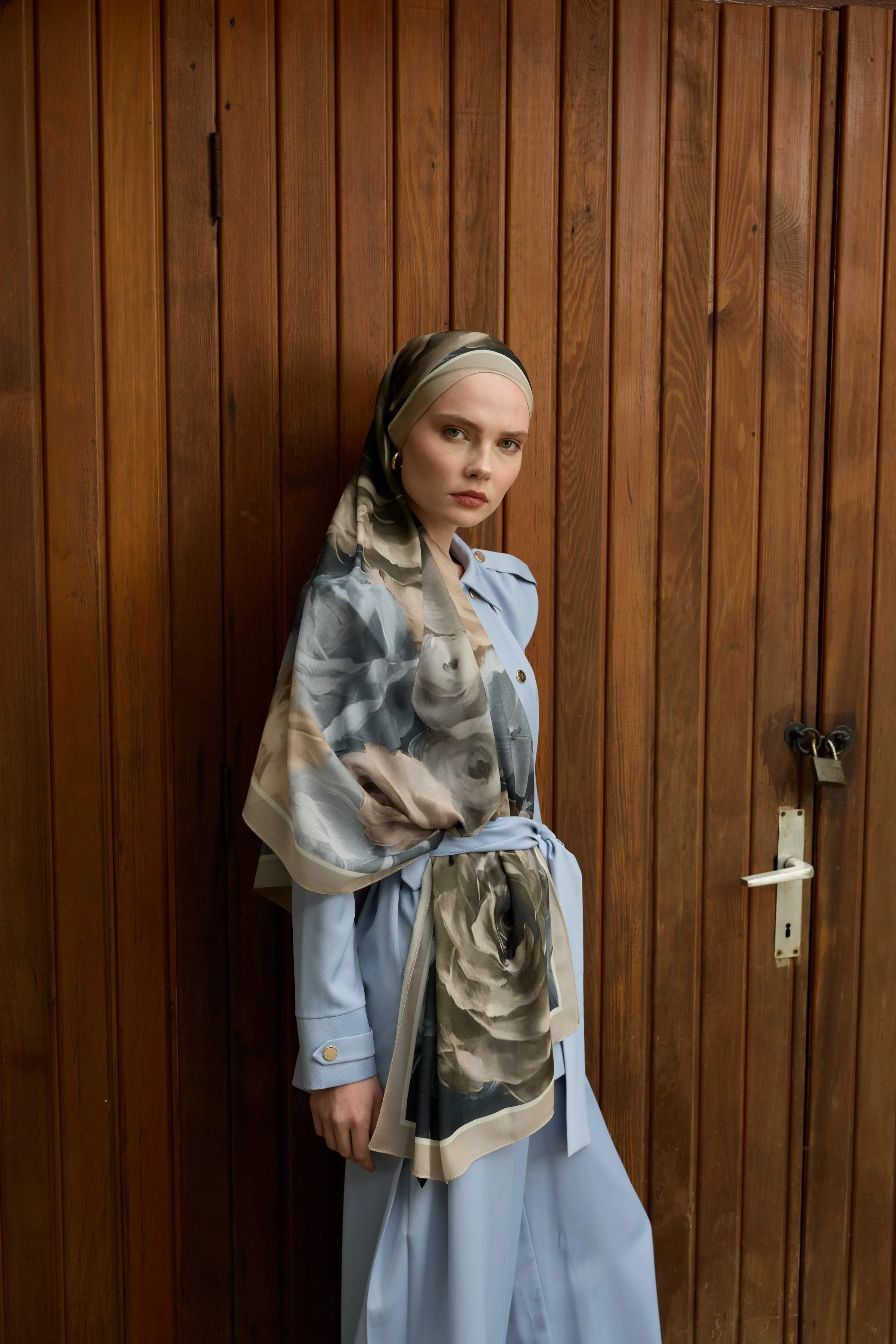 Winter Bloom Qupra Şal 30002 - Vizon