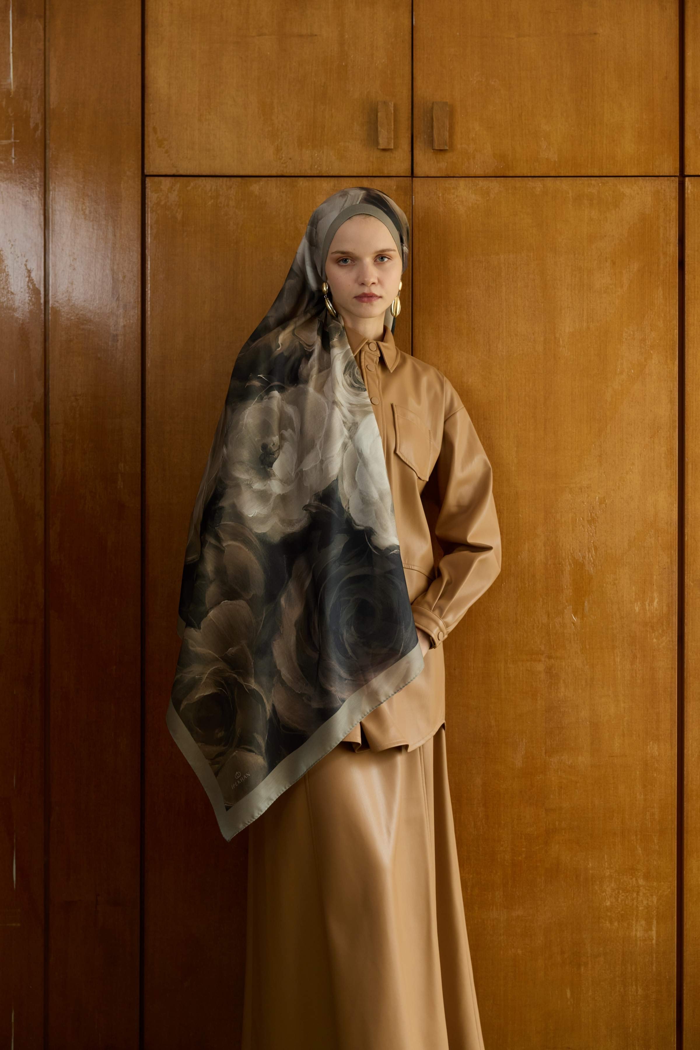 Winter Bloom Soft Şal 3068-10097 - Cappucino