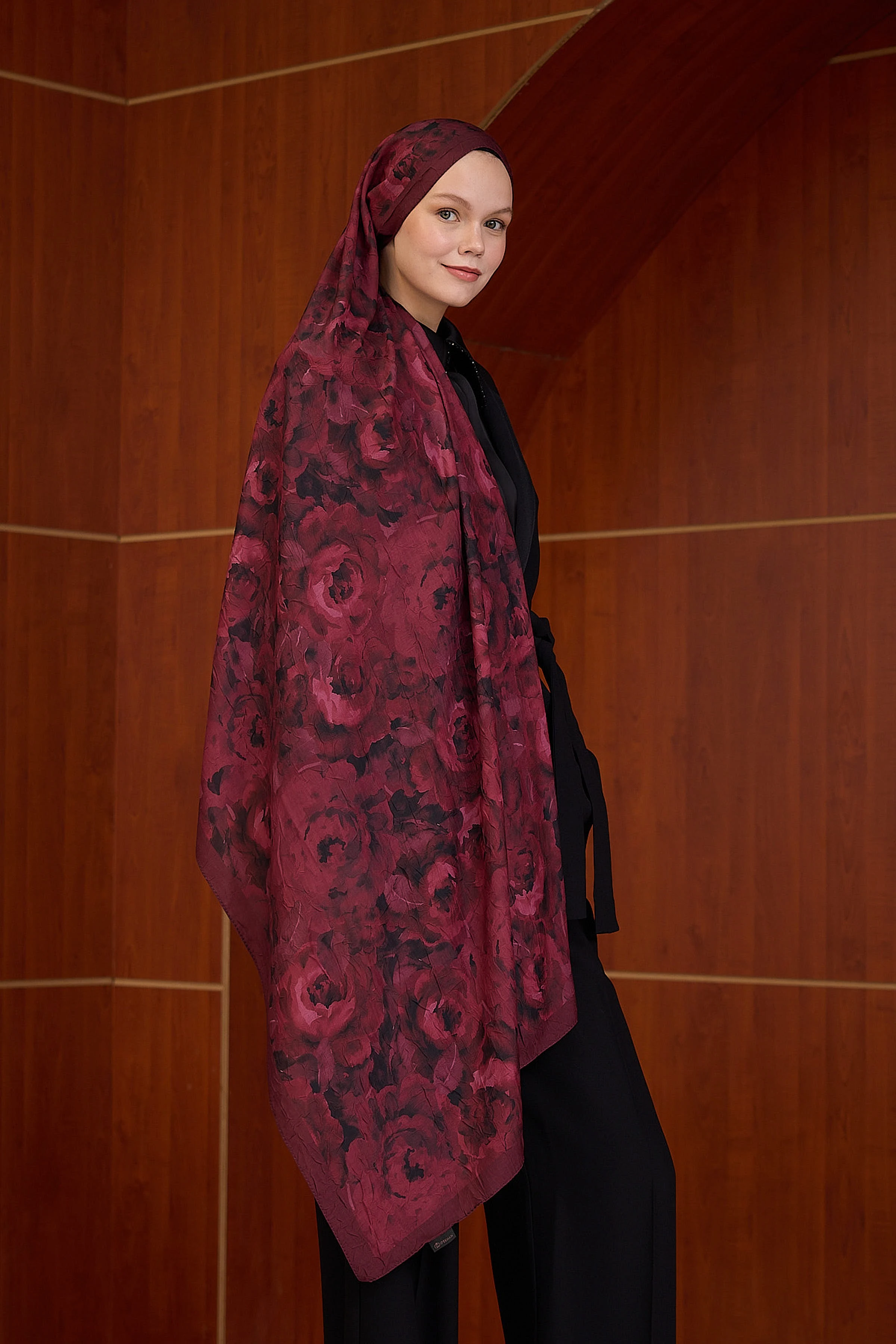 Bambu Kraş Şal 7007 - Bordo