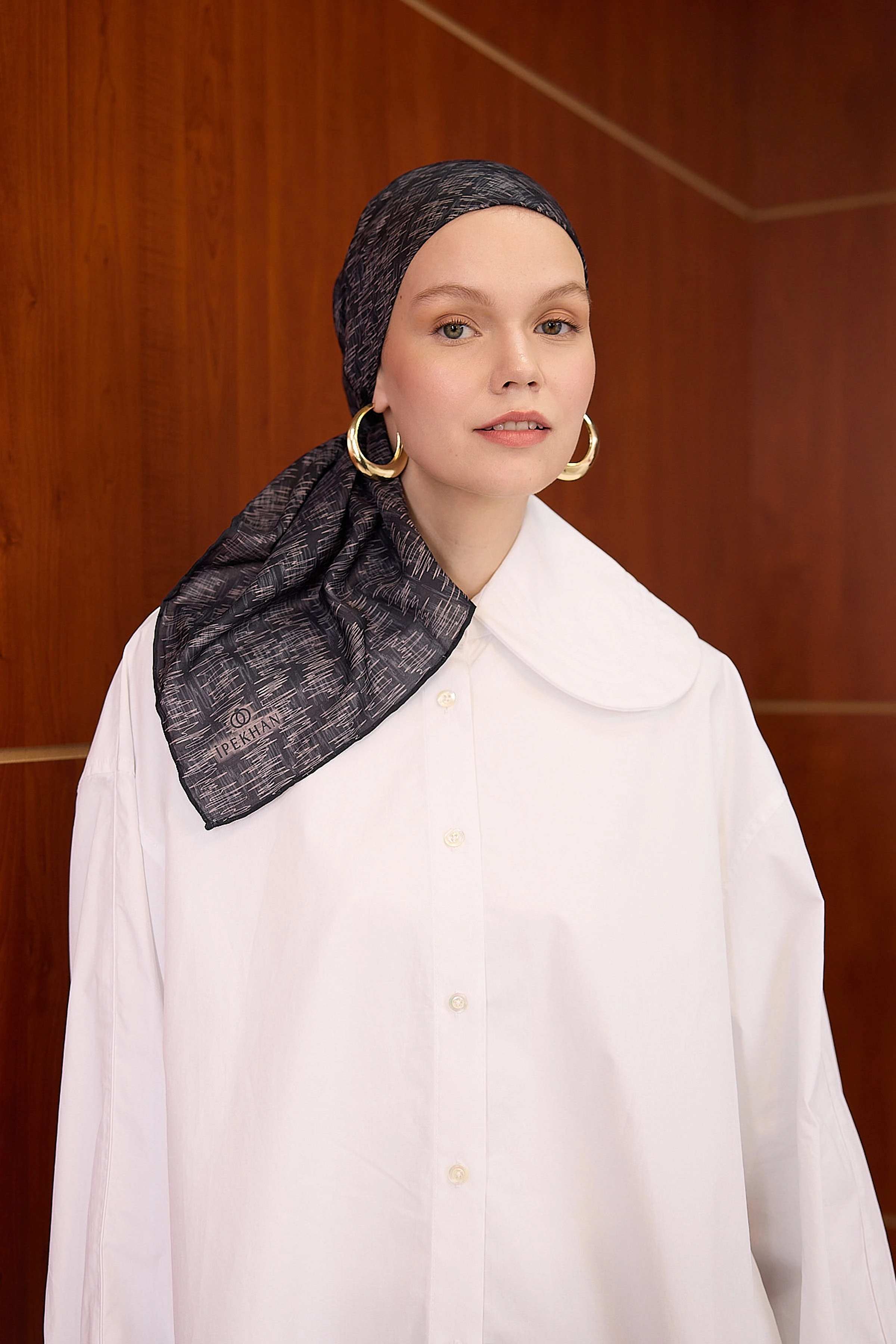 Winter Bloom Soft Eşarp 1240 - Acı Kahve