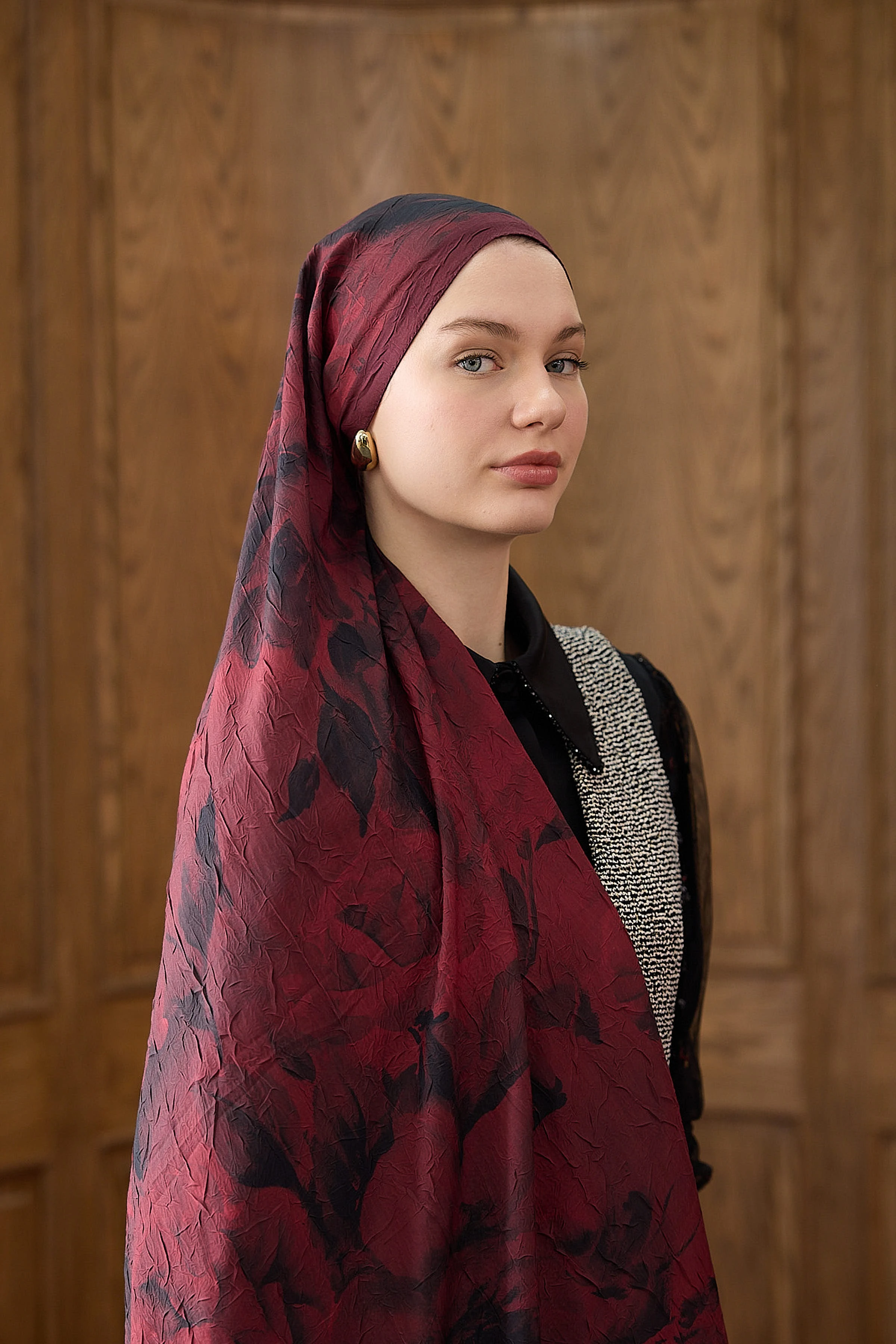 Bambu Kraş Şal 7018 - Bordo