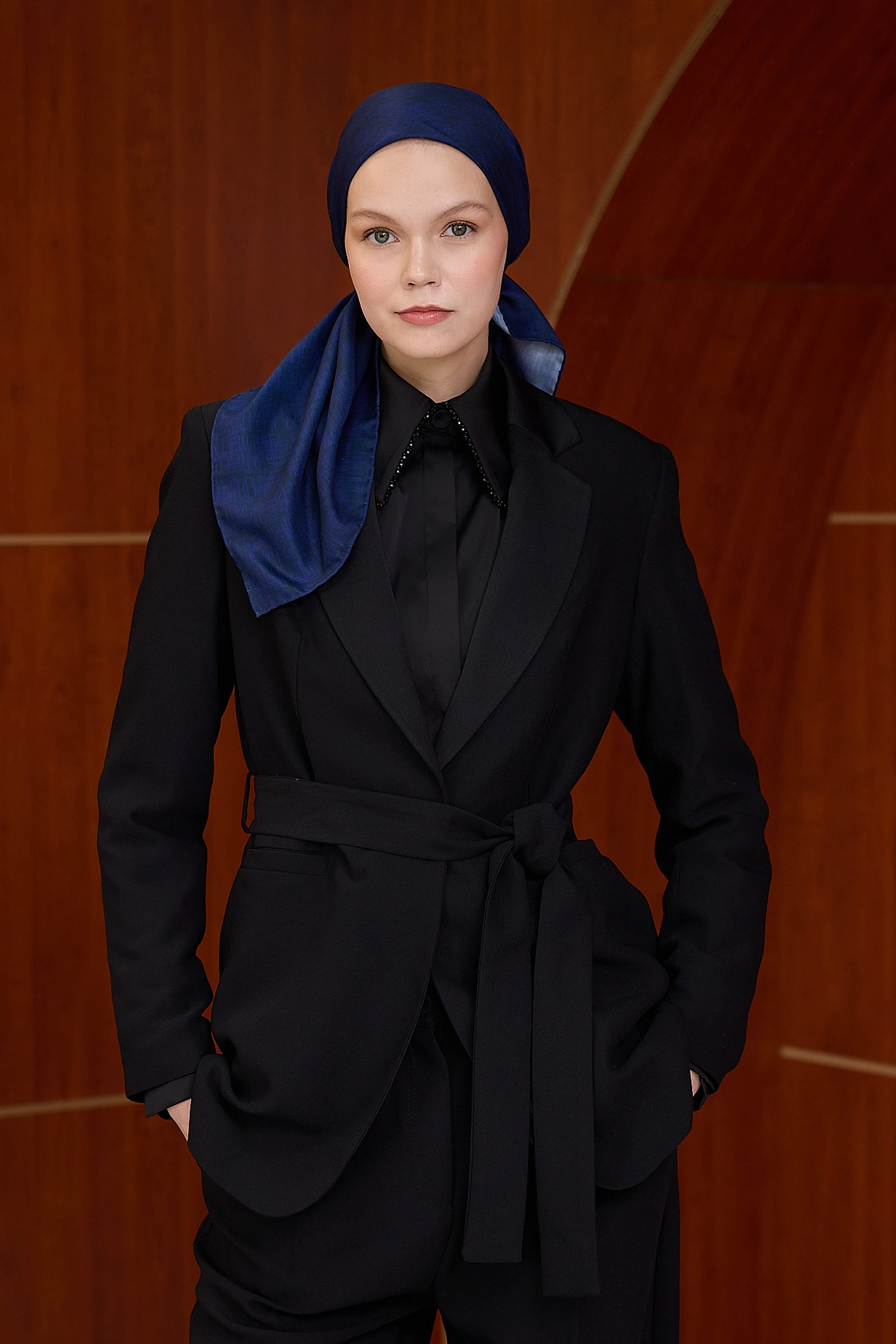 Winter Bloom Soft Eşarp 1240 - Saks Mavi