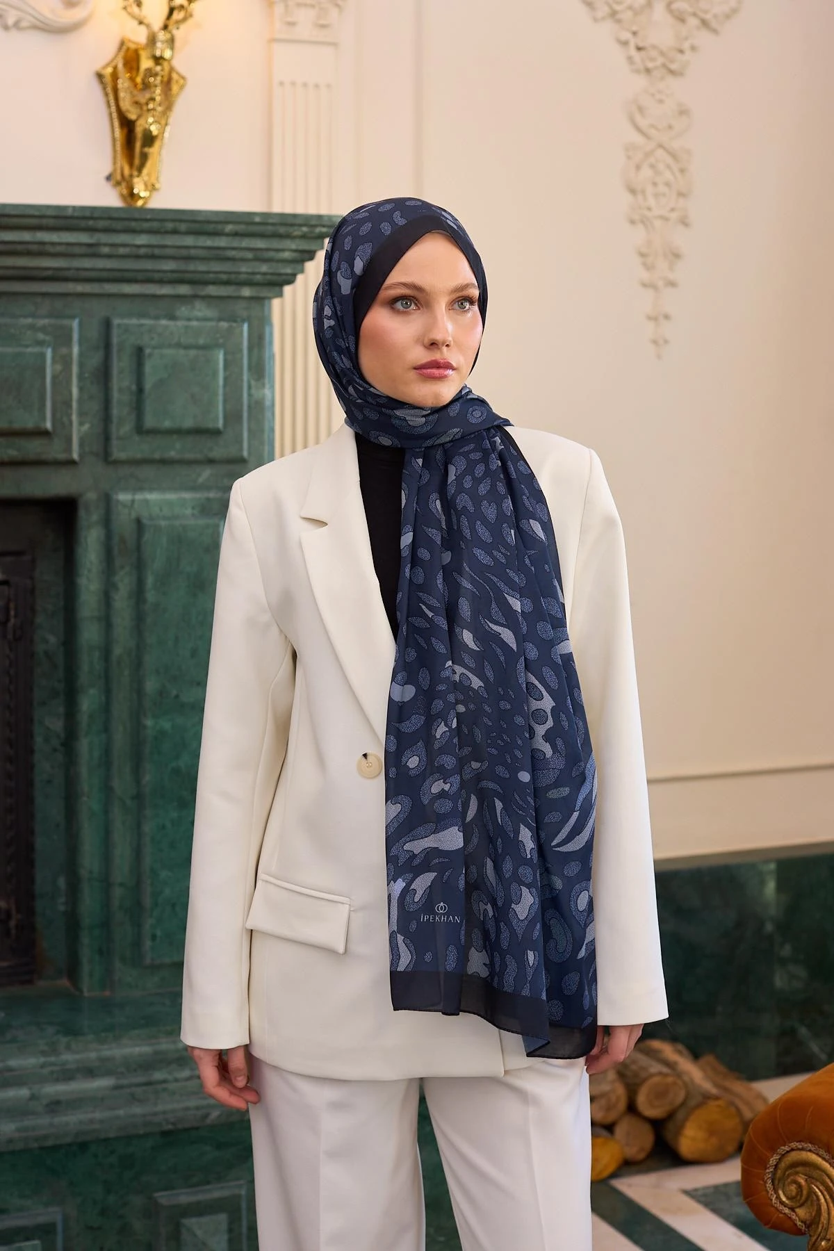 İpekhan Soft Şal Lacivert 3050-11