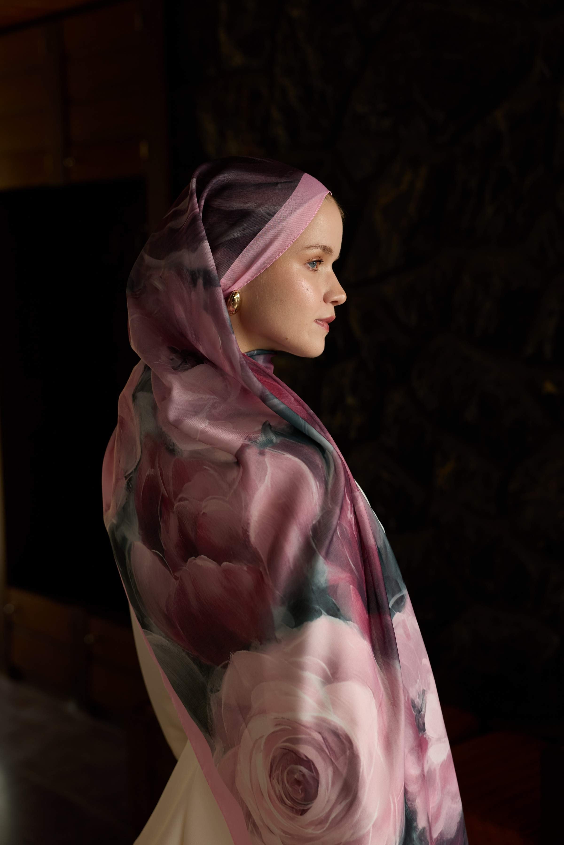 Winter Bloom Soft Şal 3068-10097 - Pudra Pembe