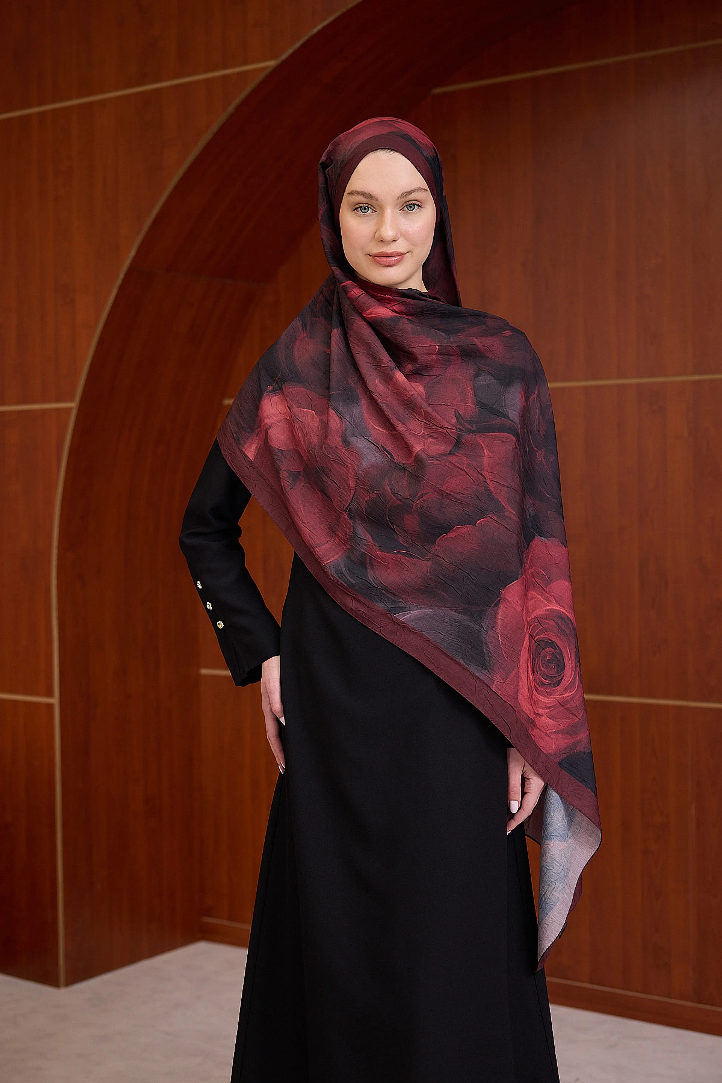 Bambu Kraş Şal 7016 - Bordo