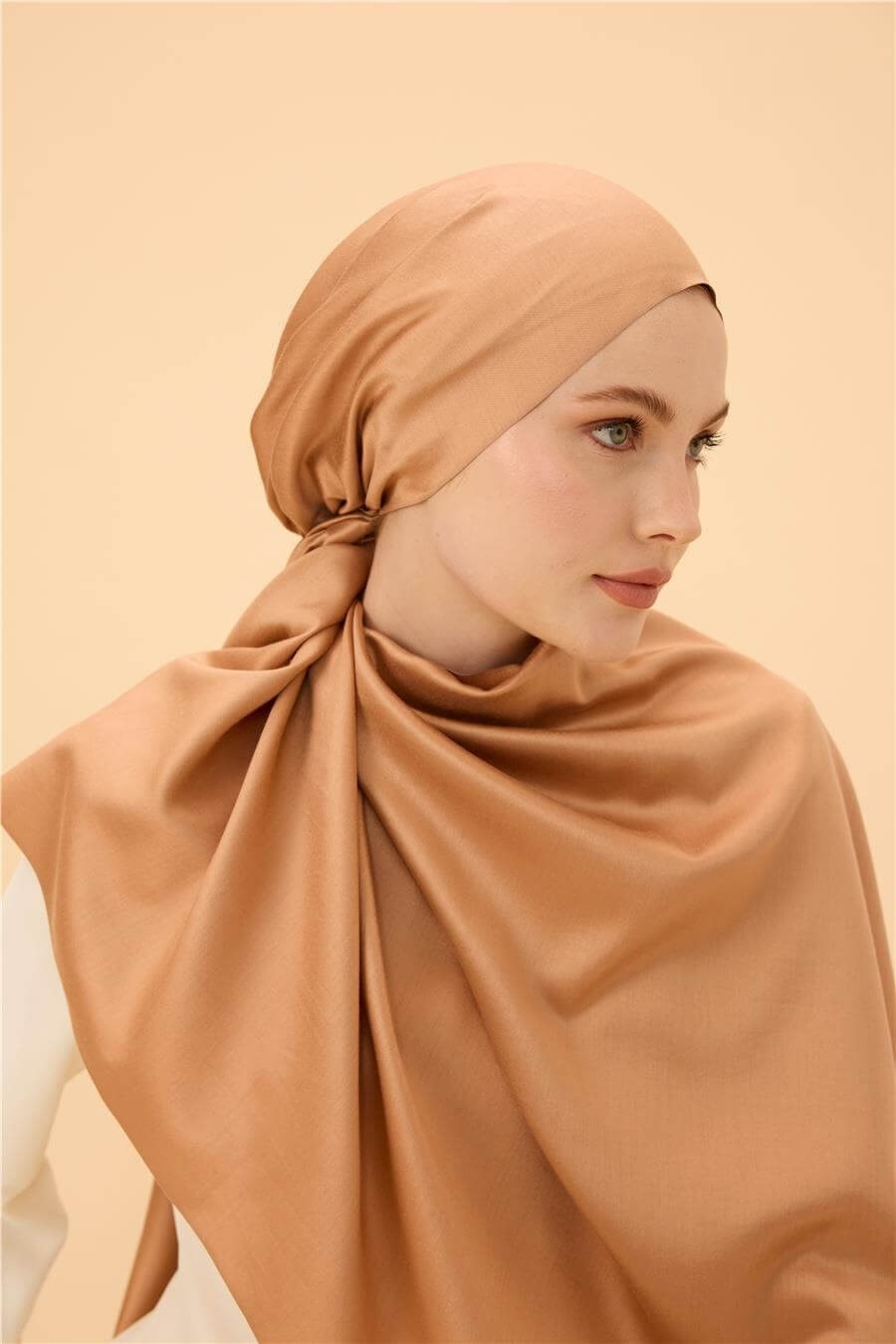 Bal Köpüğü Düz Çift Taraflı İpek Şal Modeli