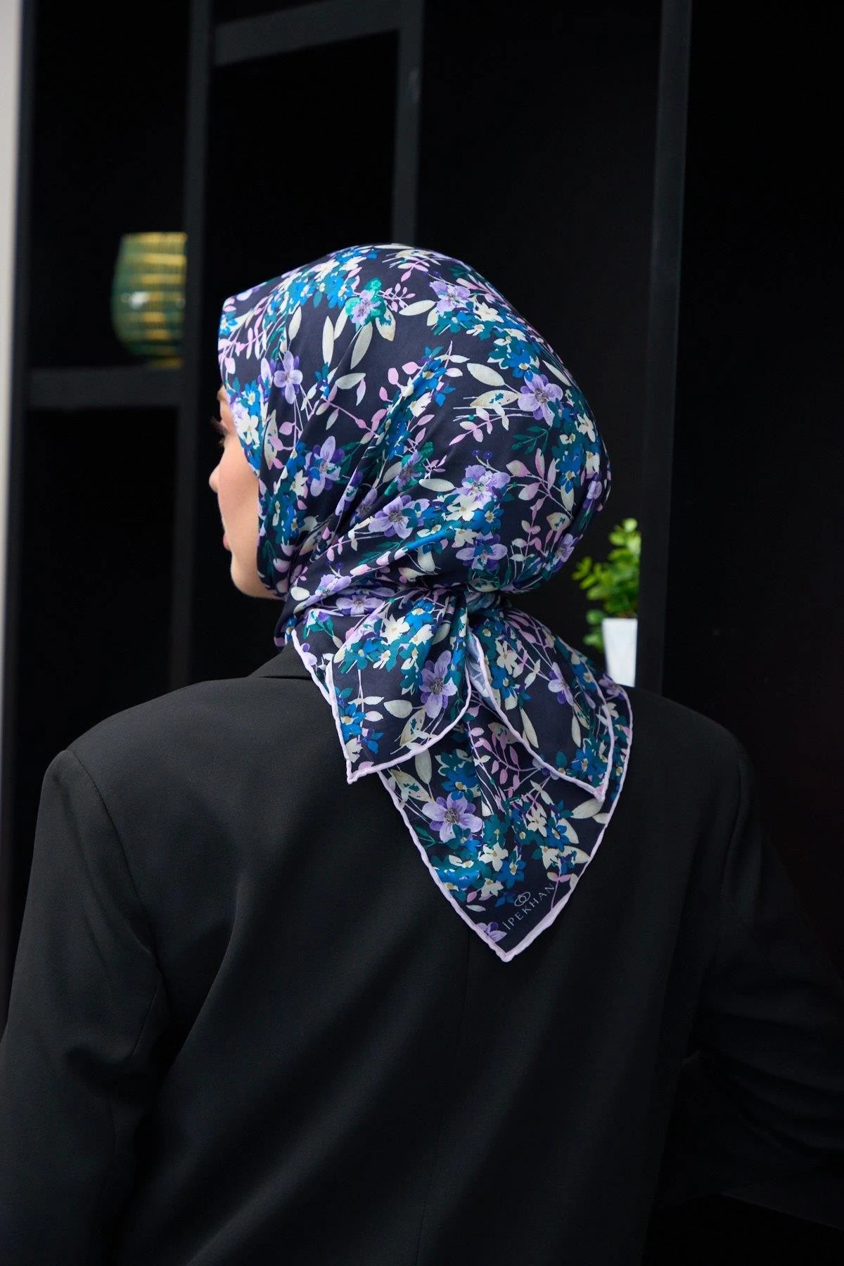 Harmony Collection Soft Eşarp Lacivert Pembe 1177-15