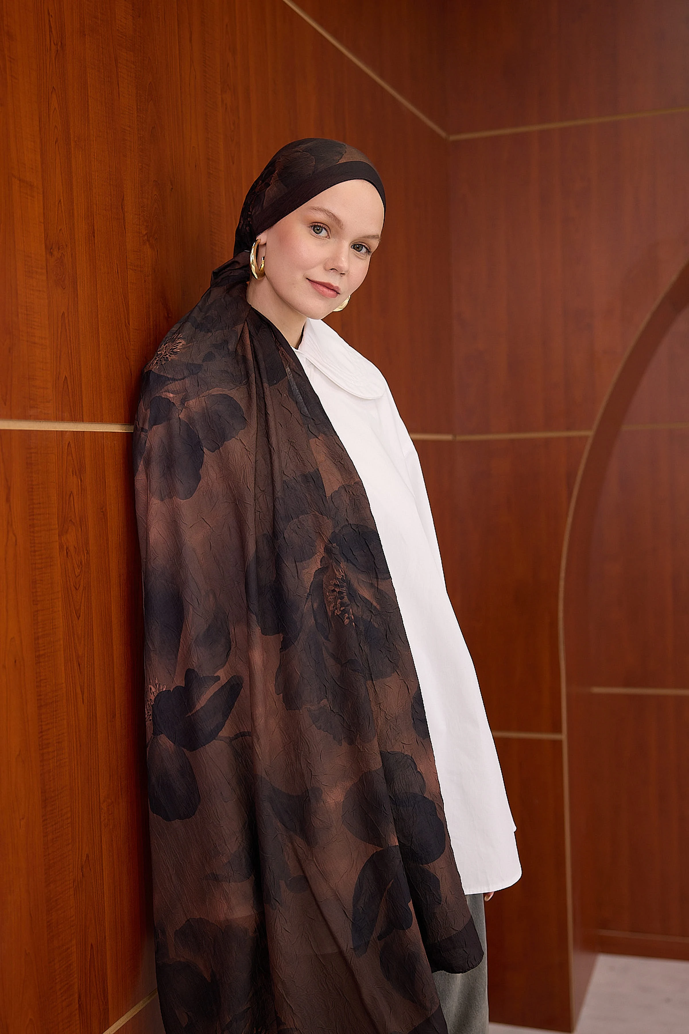 Bambu Kraş Şal 7014 - Acı Kahve