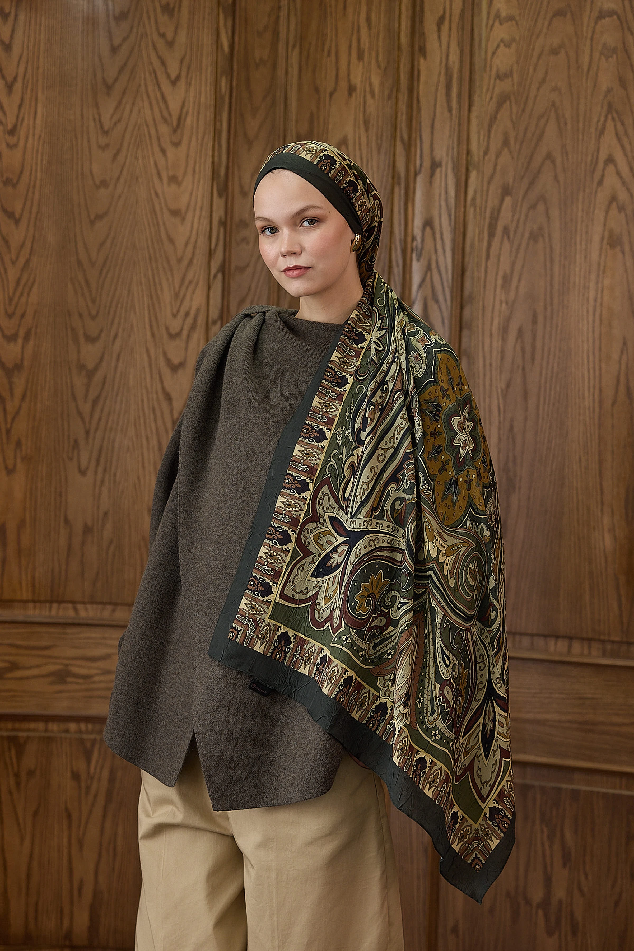 Bambu Kraş Şal 7002 - Haki