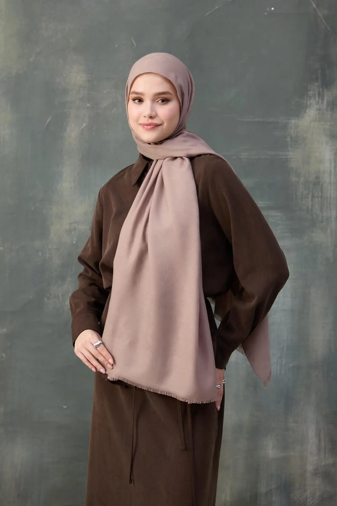 Bera Natural Jakar Şal - Kahve