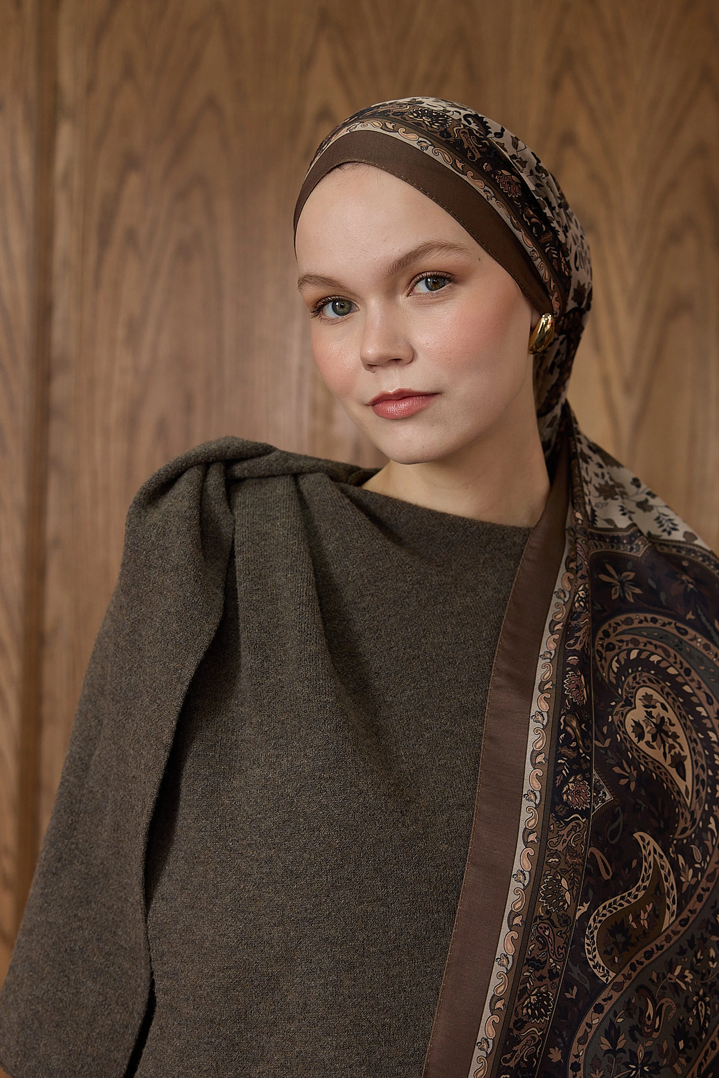 Winter Bloom Soft Şal 3070 - Lacivert