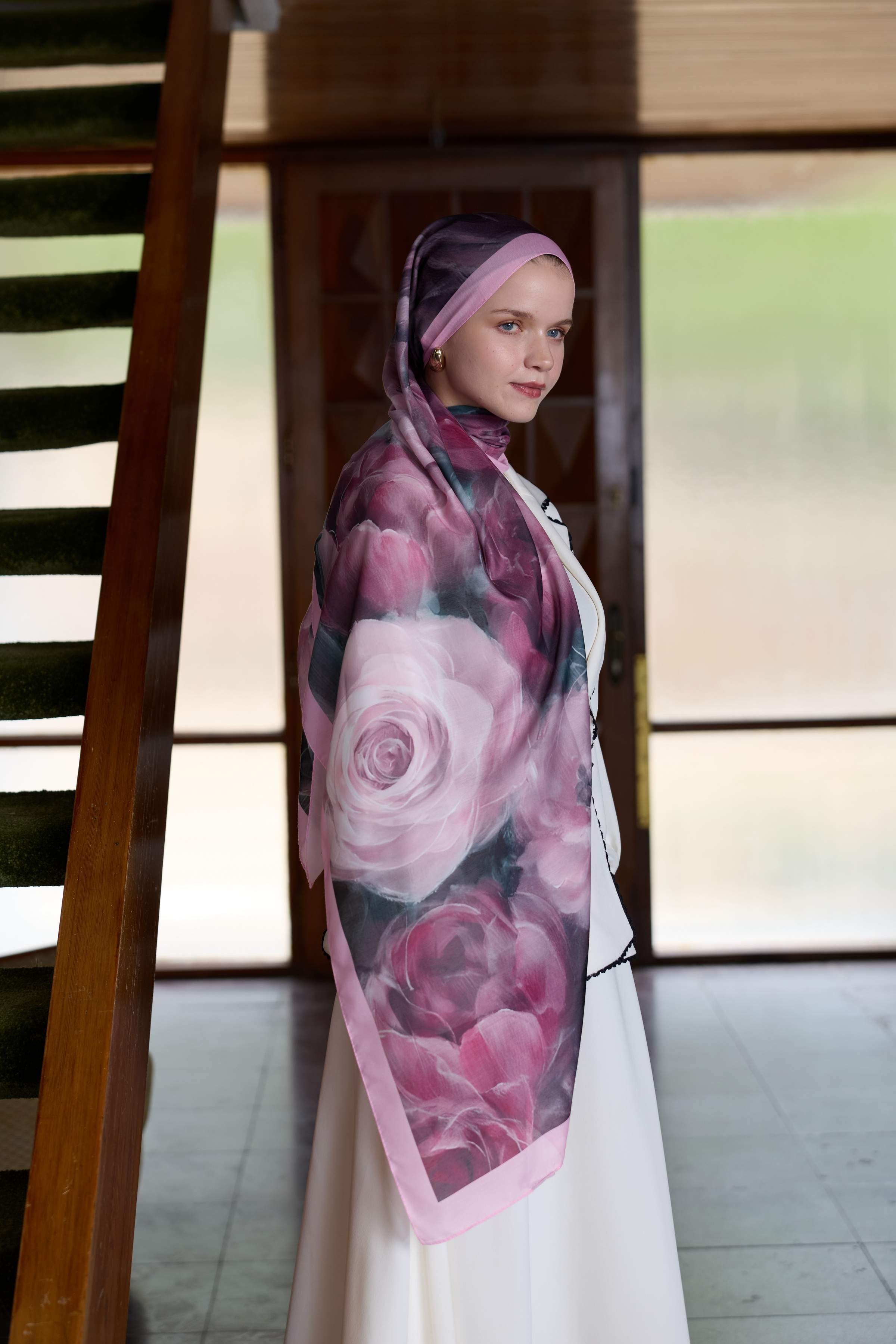 Winter Bloom Soft Şal 3068-10097 - Pudra Pembe
