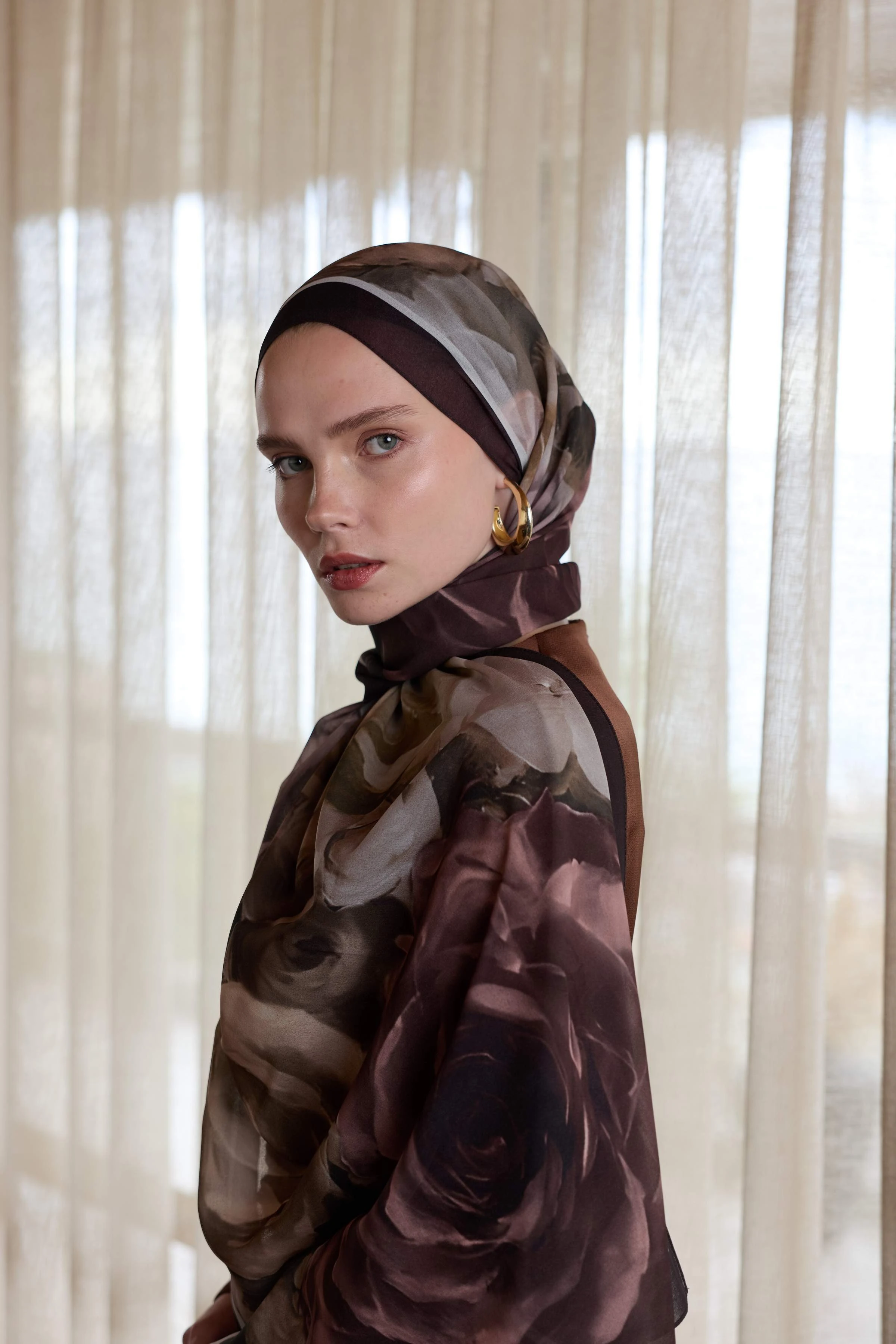 Winter Bloom Qupra Şal 30002 - Acı Kahve