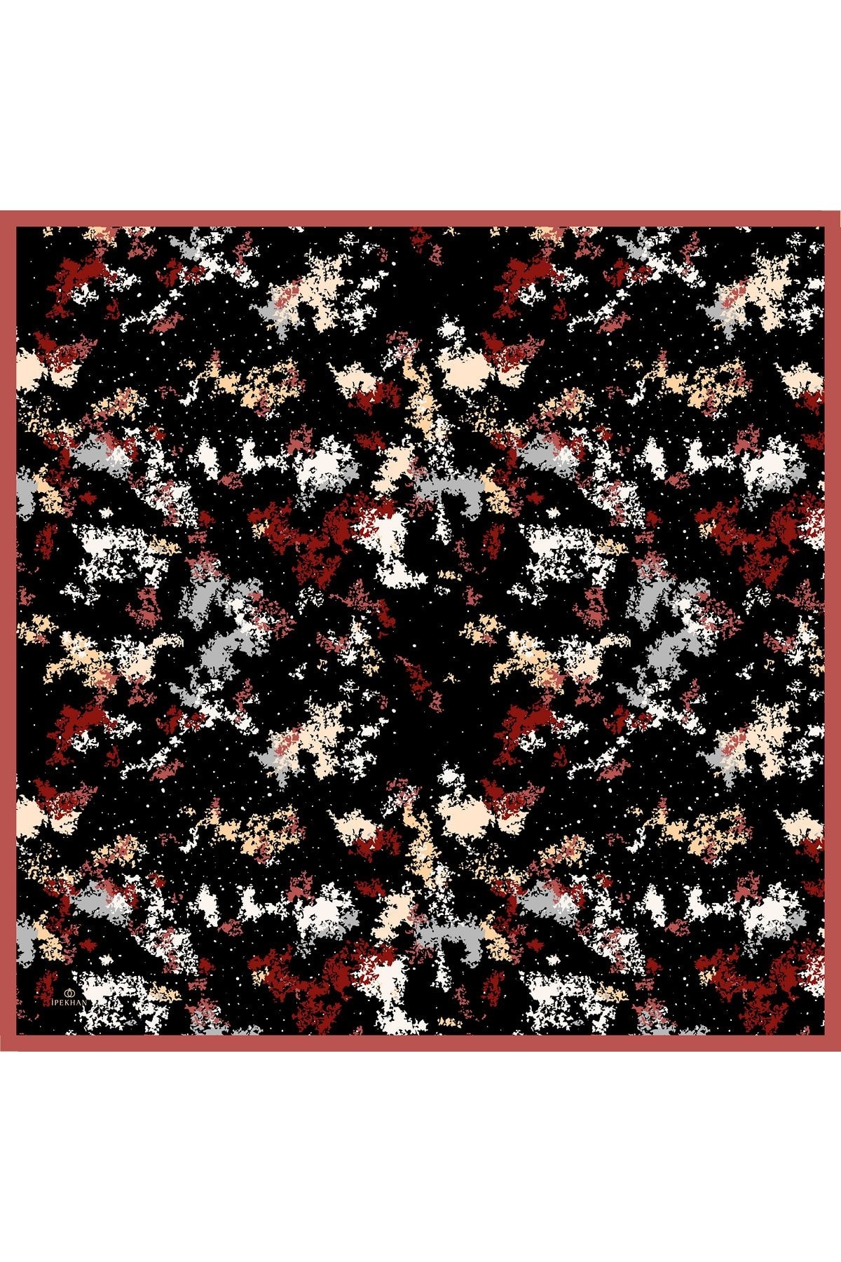 Ebru Siyah Pamuk Viskon Eşarp