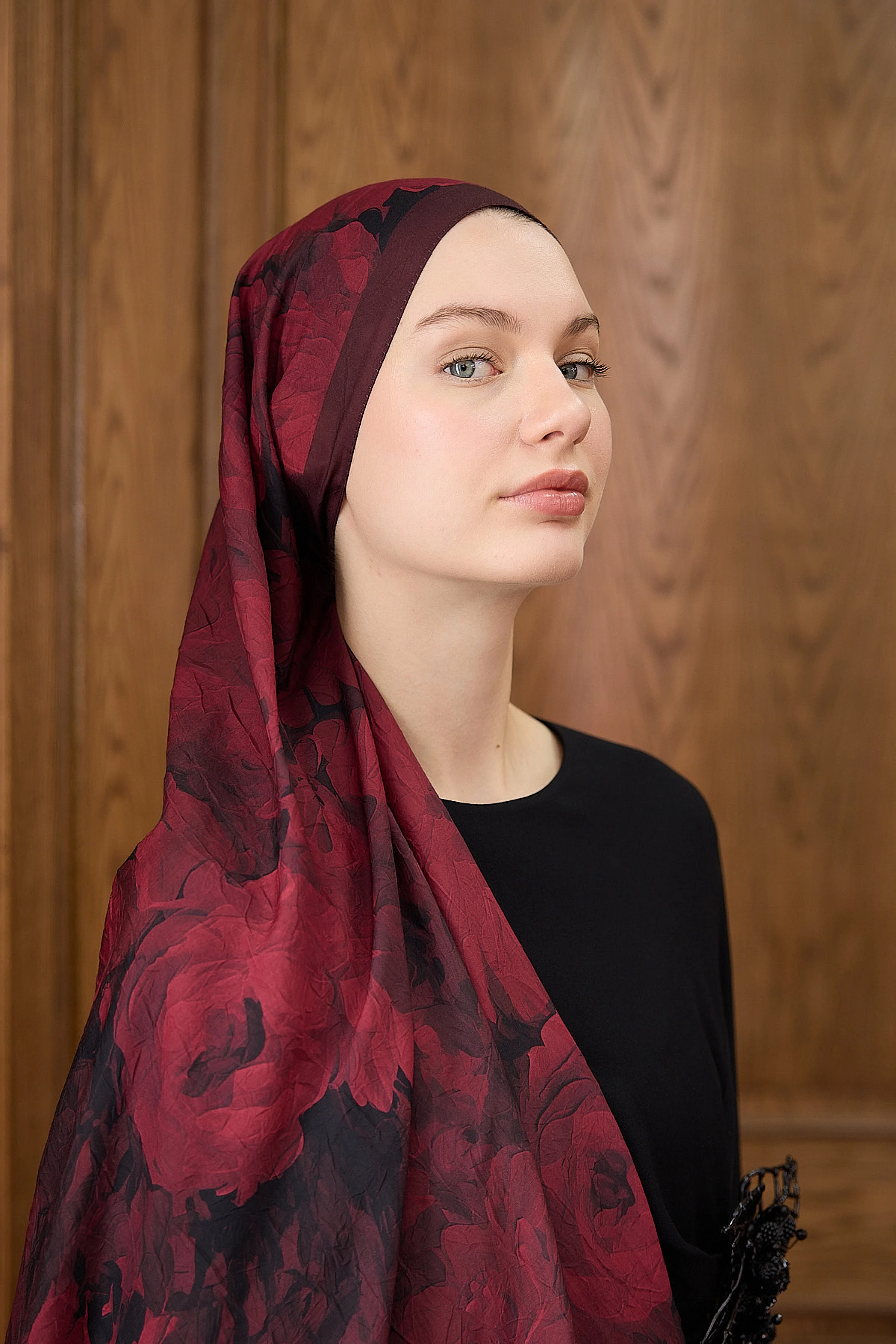 Bambu Kraş Şal 7012 - Bordo